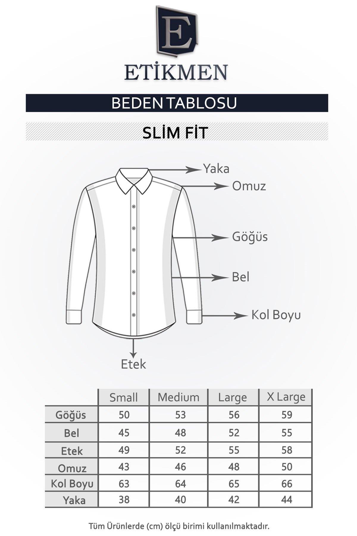 Bordo Lacivert Kareli Slimfit Erkek Gömlek · 8