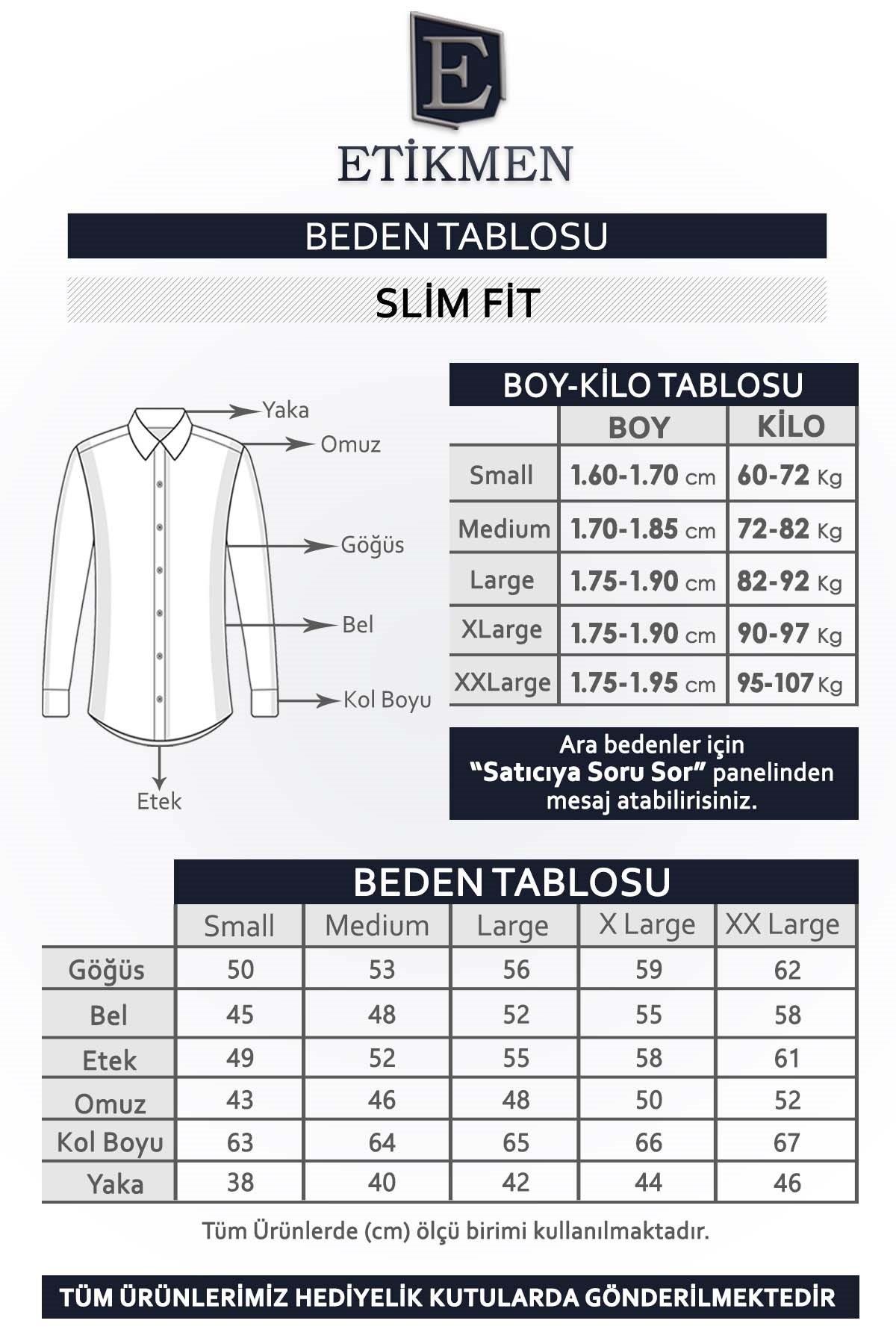 Krem Baklava Desen Slimfit Erkek Gömlek · 8