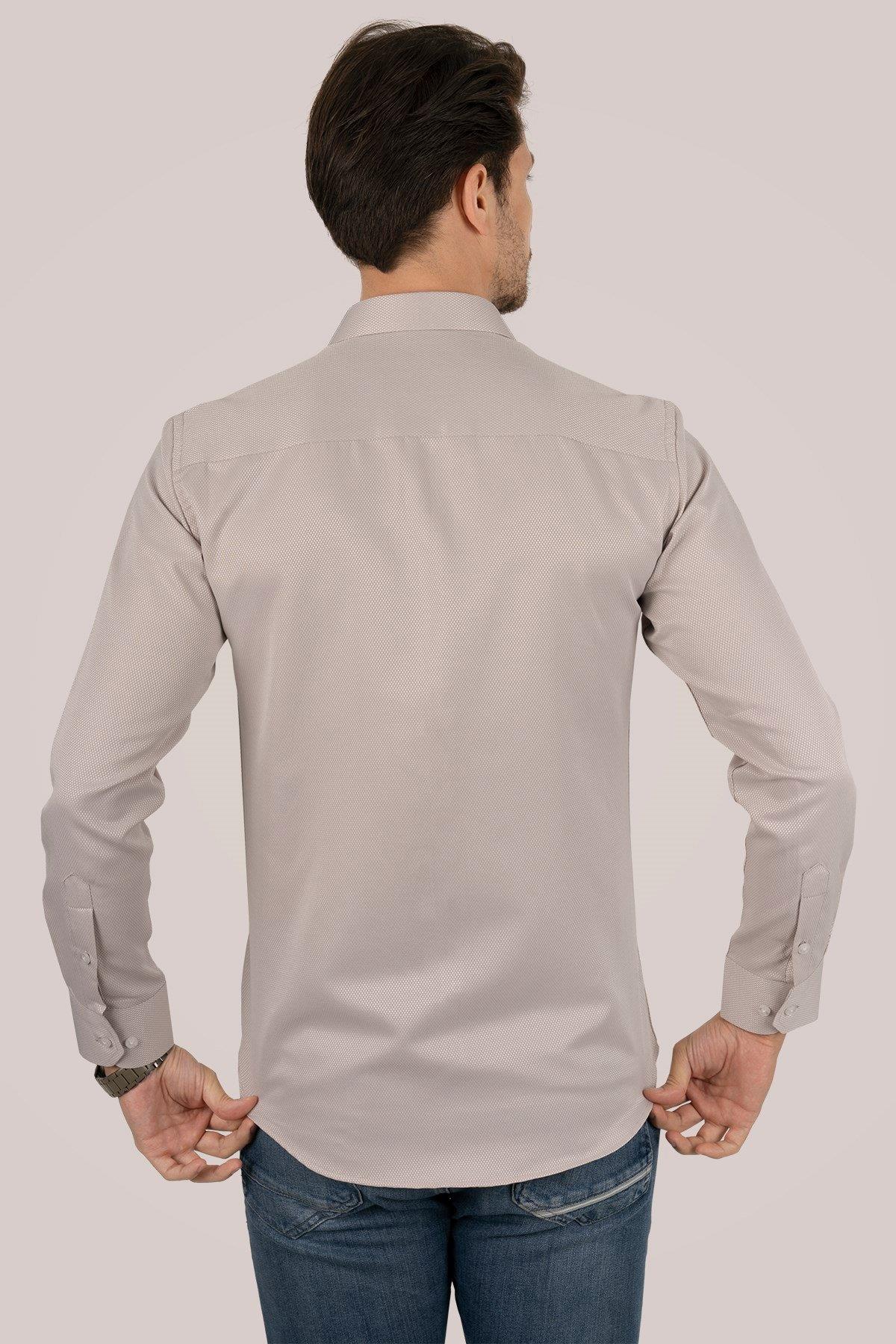 Sütlü Kahve Slimfit Erkek Gömlek · 8