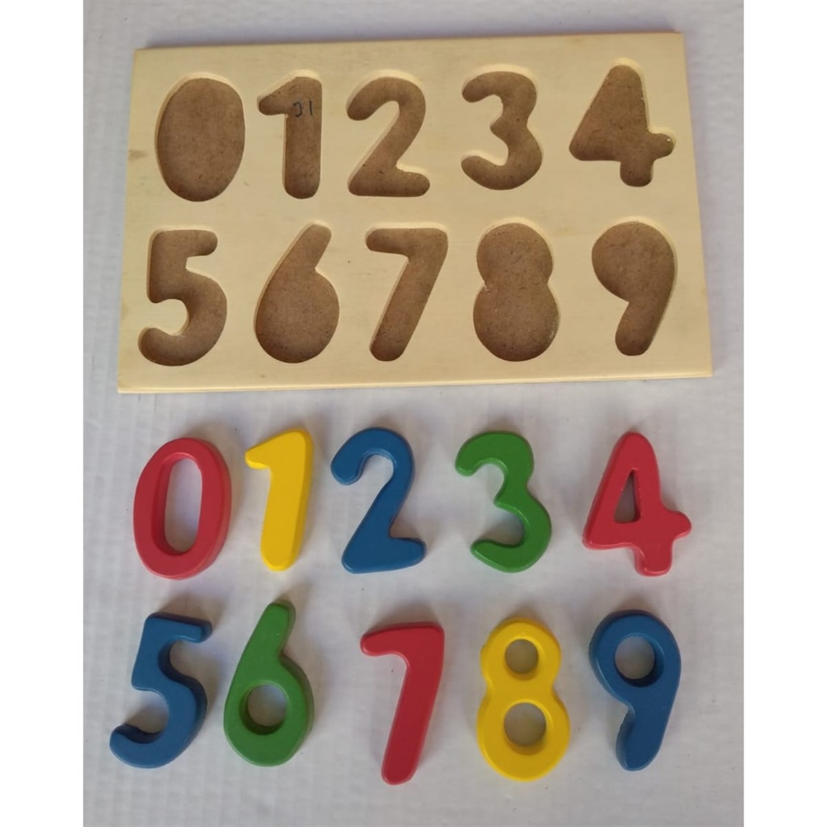 Kabartmalı Ahşap Puzzle Rakamlar