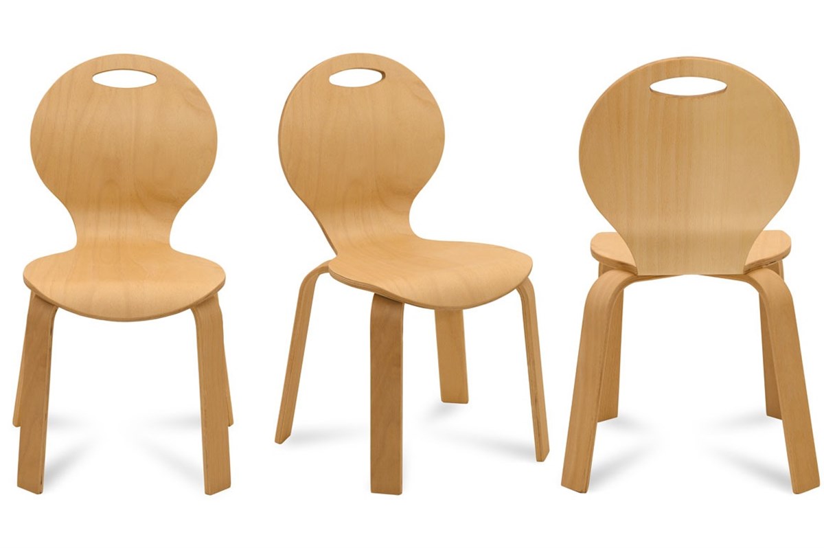 Natural Ahşap Anasınıfı Sandalyesi