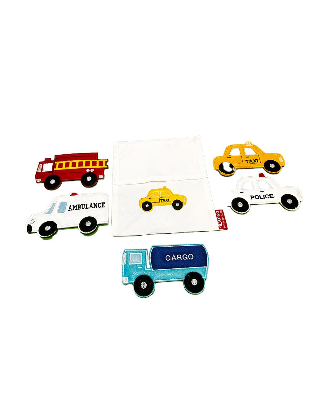 ÇANTALI KEÇE MESLEK ARABALARI SETİ 6PRC
