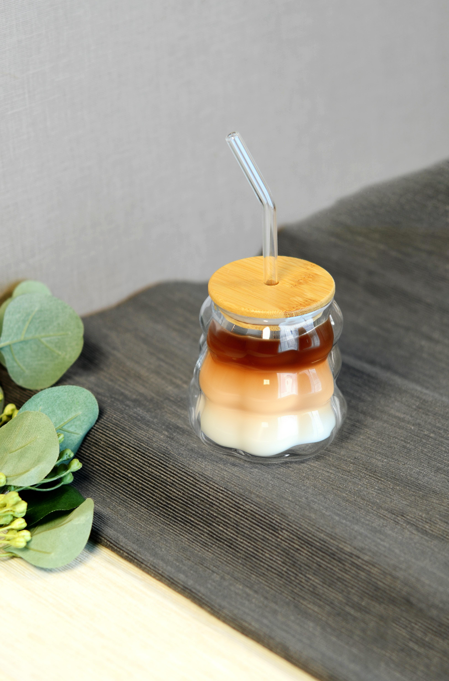 PAÇİ 300 ML ÜZÜM BAMBU KAPAKLI PİPETLİ KUPA