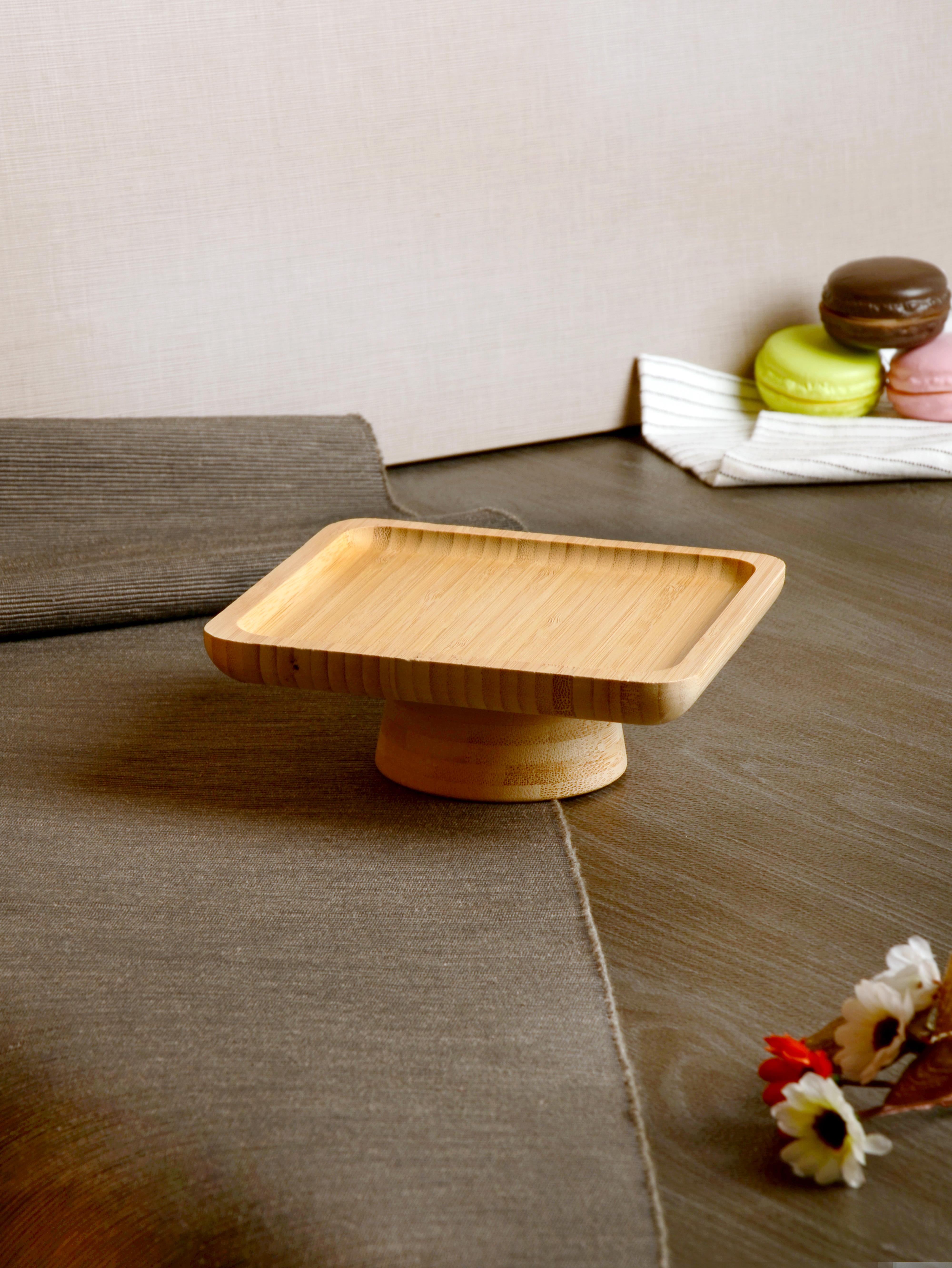 PAÇİ-BAMBU 15 CM KARE AYAKLI SUNUMLUK