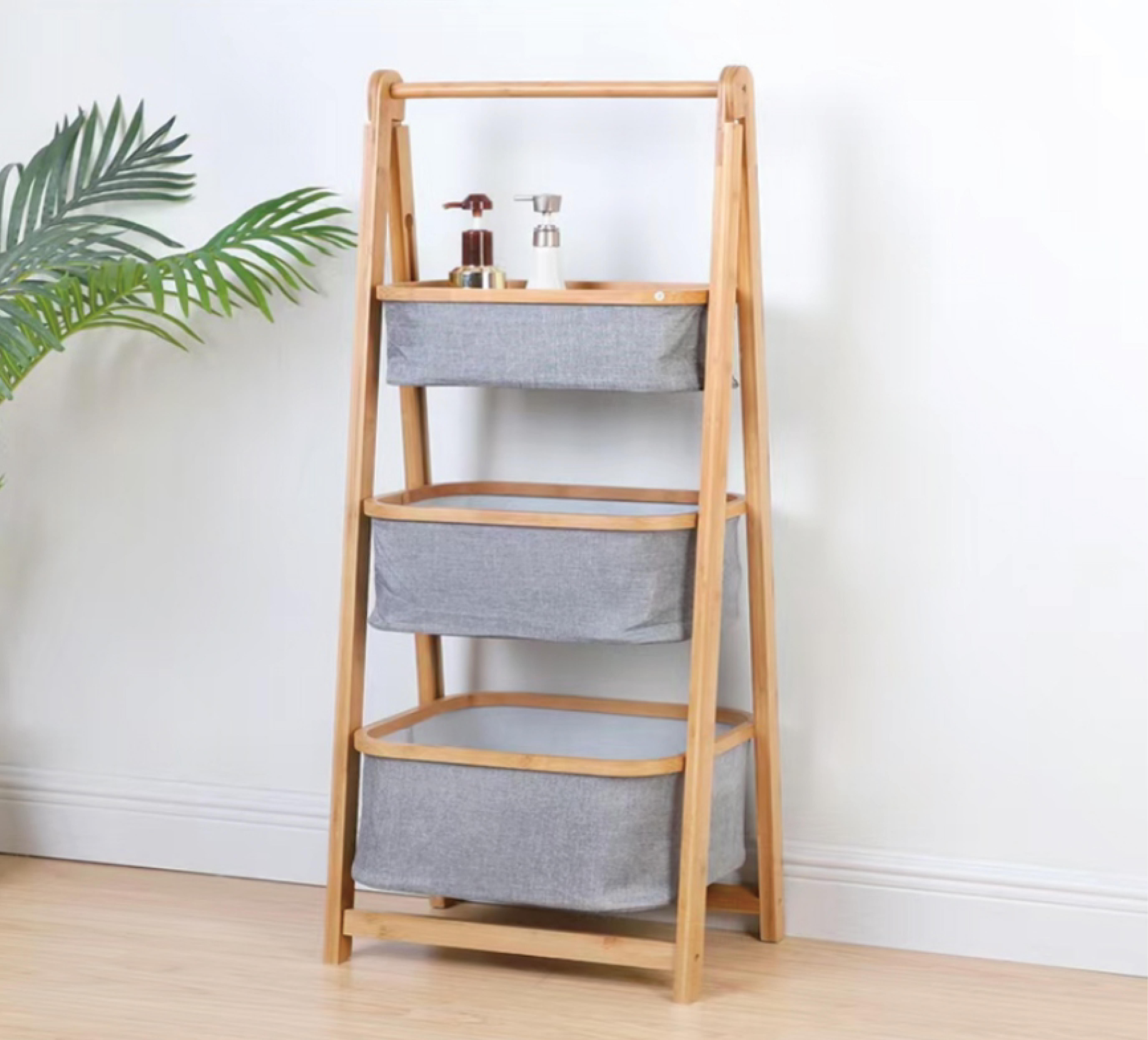 PAÇİ-BAMBU GRİ SEPETLİ ORGANİZER