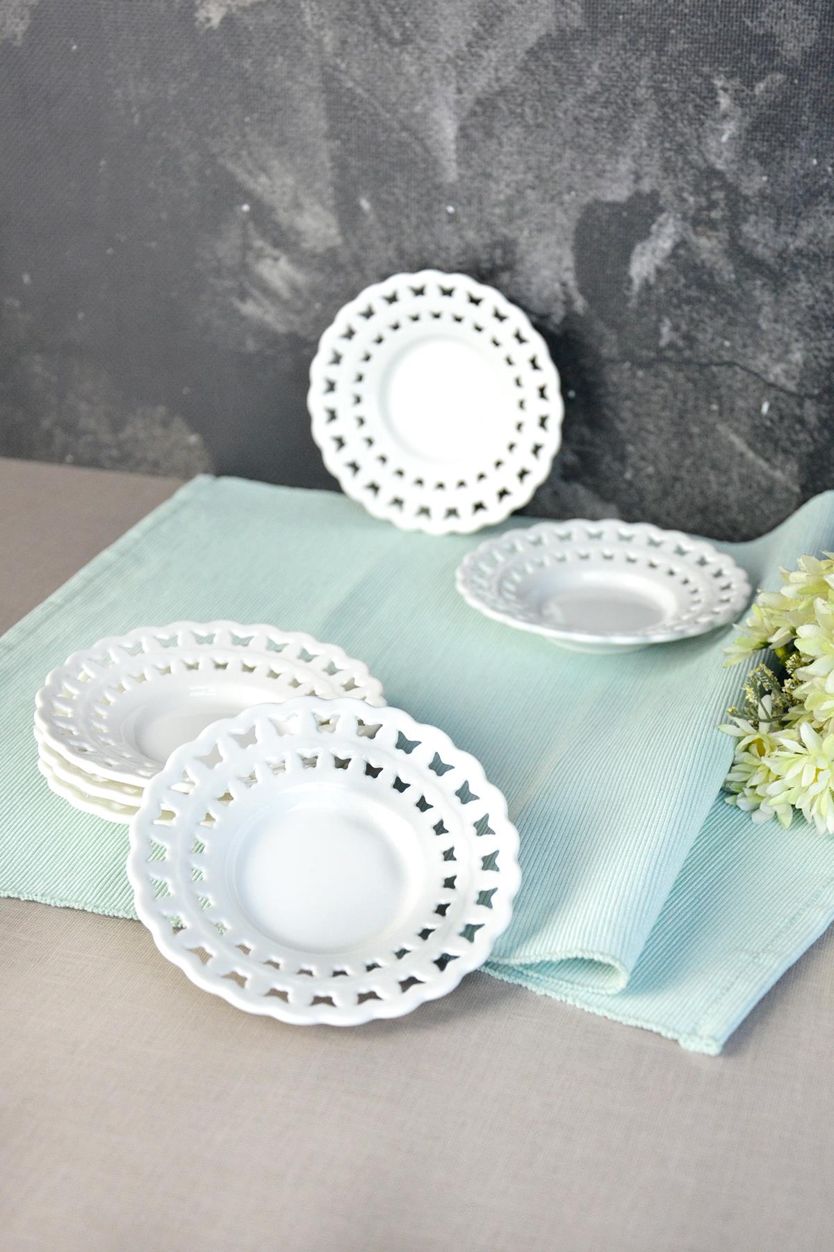 PAÇİ-DANTEL MOTİFLİ 72'Lİ ÇAY TABAĞI