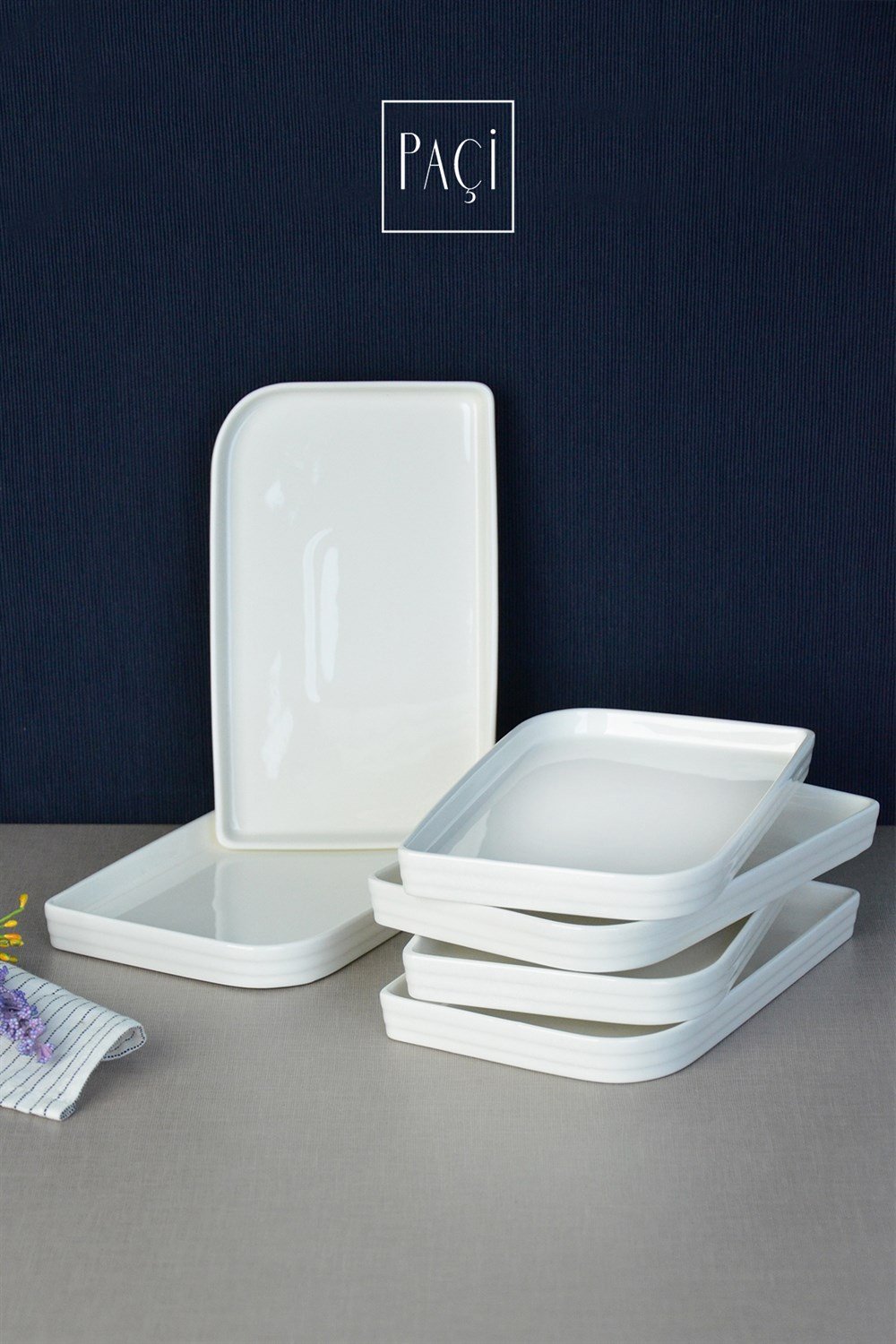 PAÇİ-LİLİAN BEYAZ 6LI 20CM BYK.DKDRTGN SERVİS