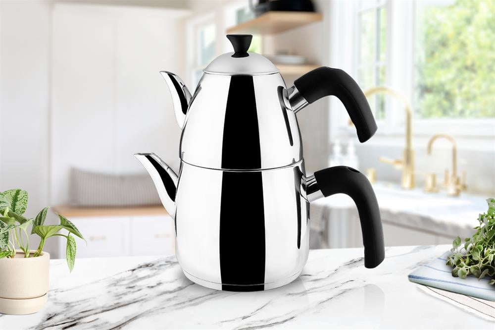 PAÇİ-MİLANO BKLT.KULPLU 304 ÇELİK ÇAYDANLIK