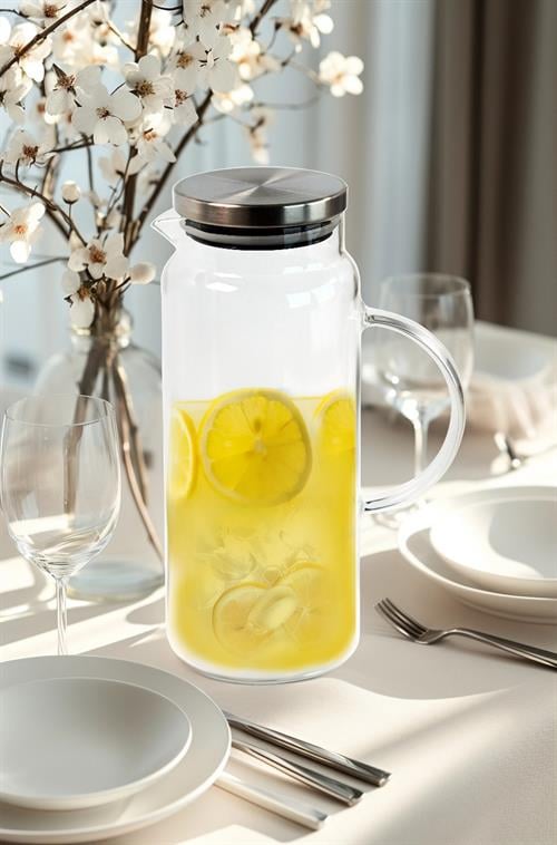 PAÇİ ALİSA 1500 ML METAL KAPAKLI CAM SÜRAHİ