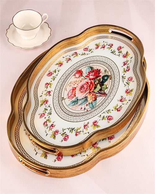 ROYAL CHARME-LOREN 2'Lİ DEKORATİF TEPSİ