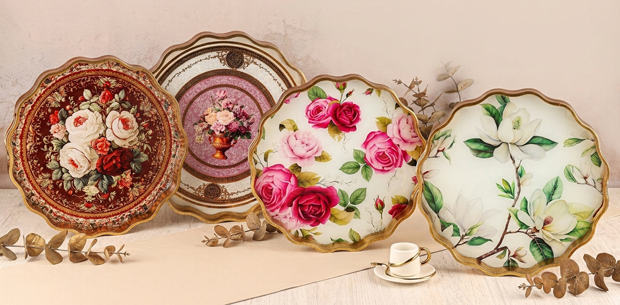 SARISSA 2'Lİ DEKORATİF TEPSİ