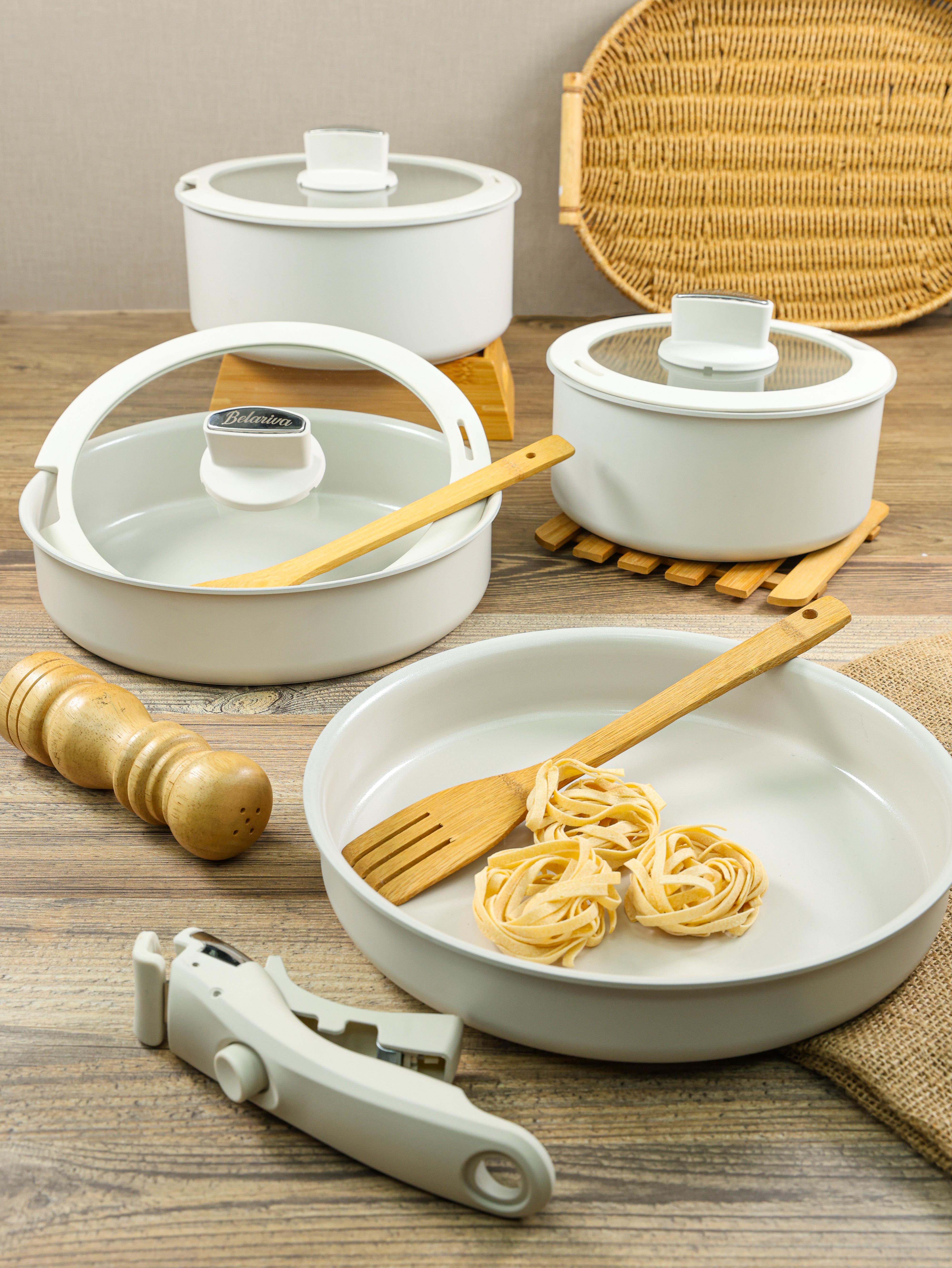 BELARİVA-EASY COOK BEYAZ 8 PARÇA TENCERE SETİ