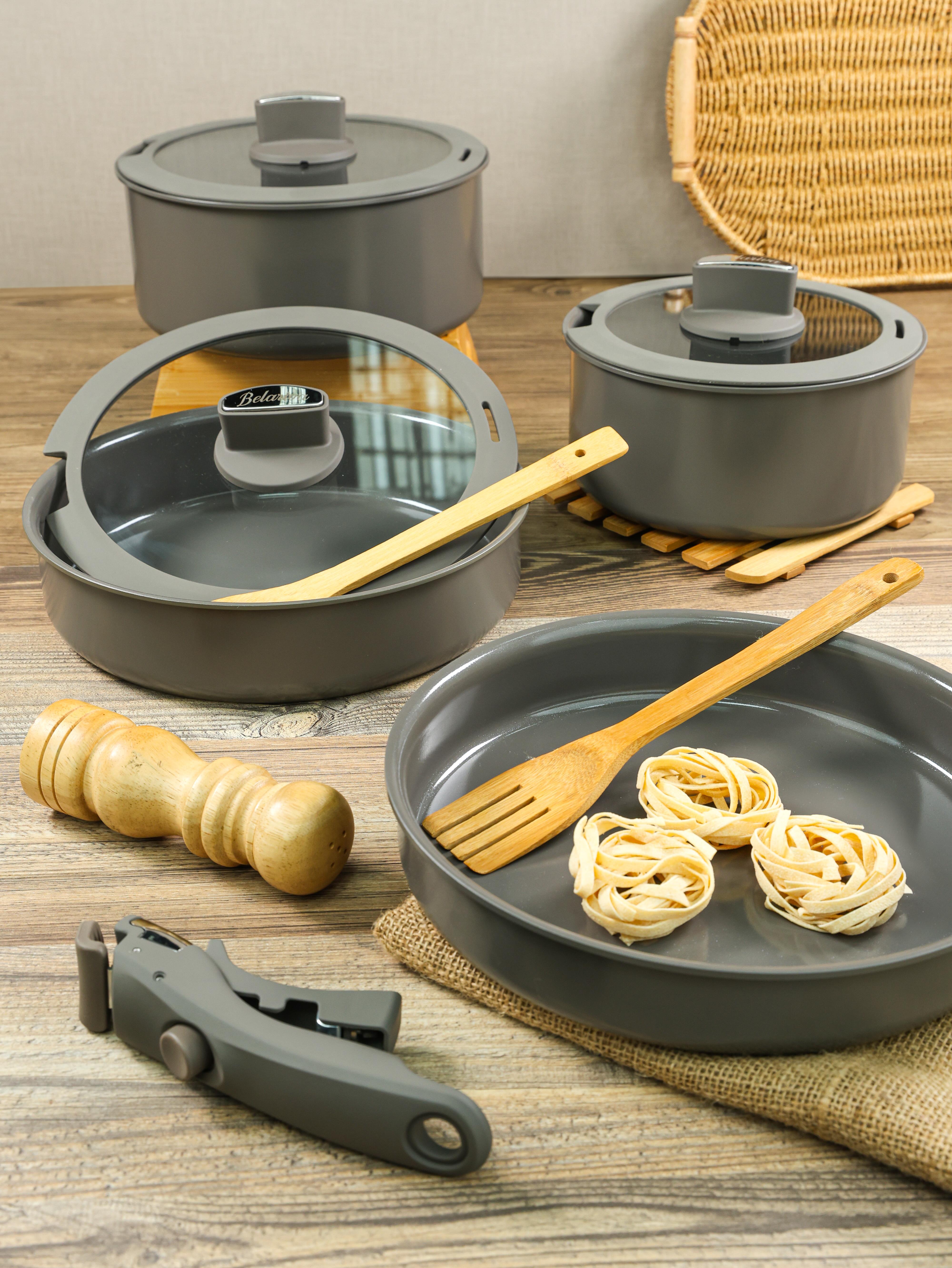 BELARİVA-EASY COOK GRİ 8 PARÇA TENCERE SETİ