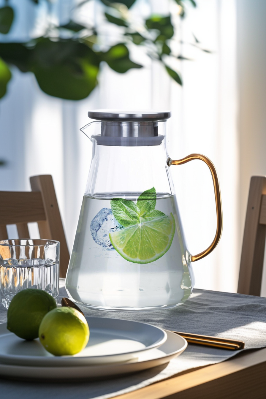 PAÇİ-1500 ML METAL KAPAKLI RENKLİ GABY CAM SÜRAHİ