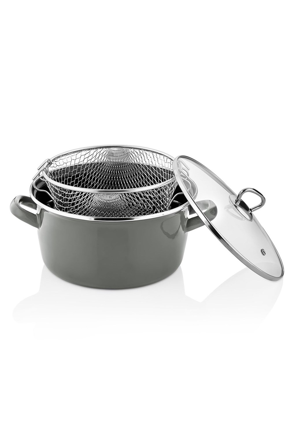 PAÇİ-22 CM GRİ 4.5 LT. KIZARTMA TENCERESİ
