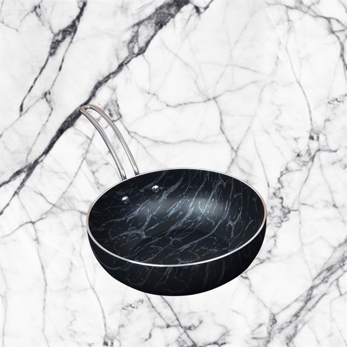 PAÇİ-24 CM MARBLE PLATİN WOK TAVA