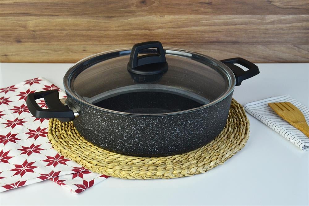 PAÇİ-26 CM MAT SİYAH BASIK TENCERE