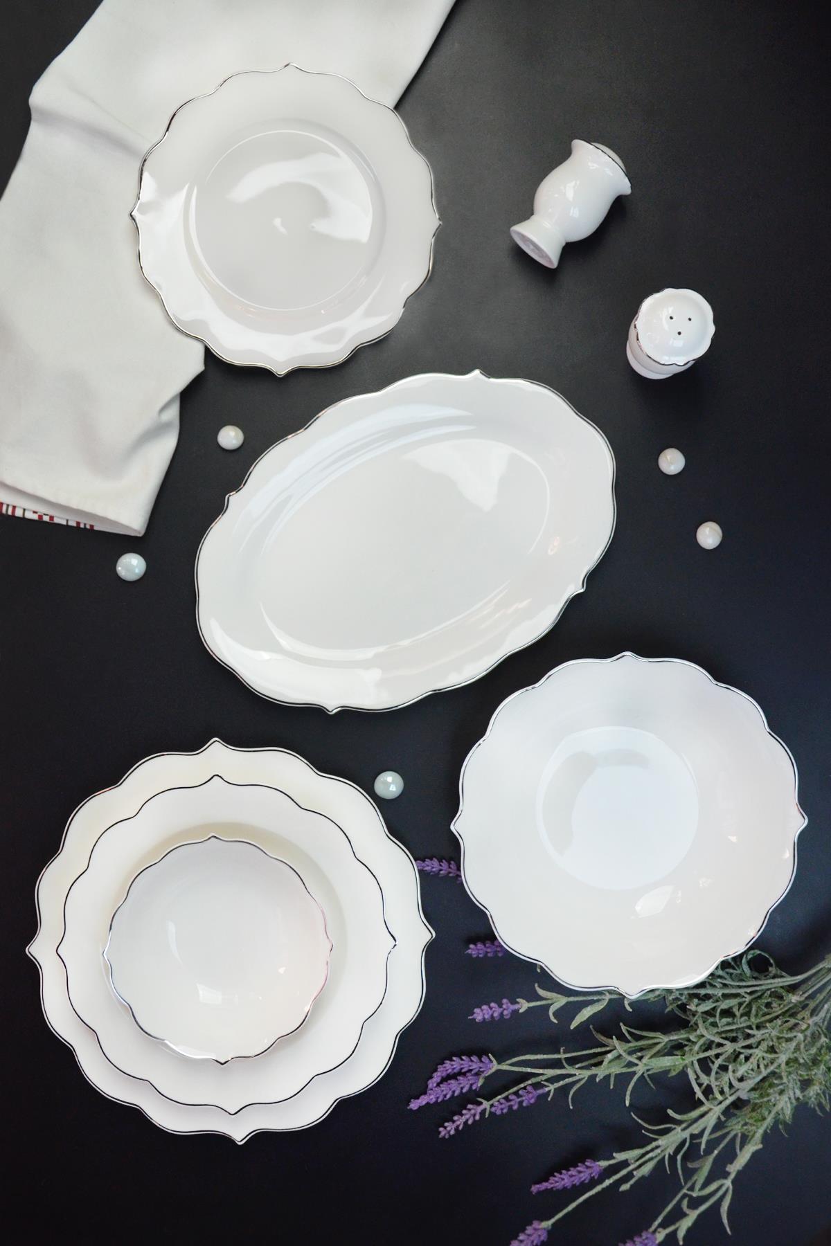 PAÇİ-56 PARÇA FLORA BONE CHİNA YEMEK TAKIMI