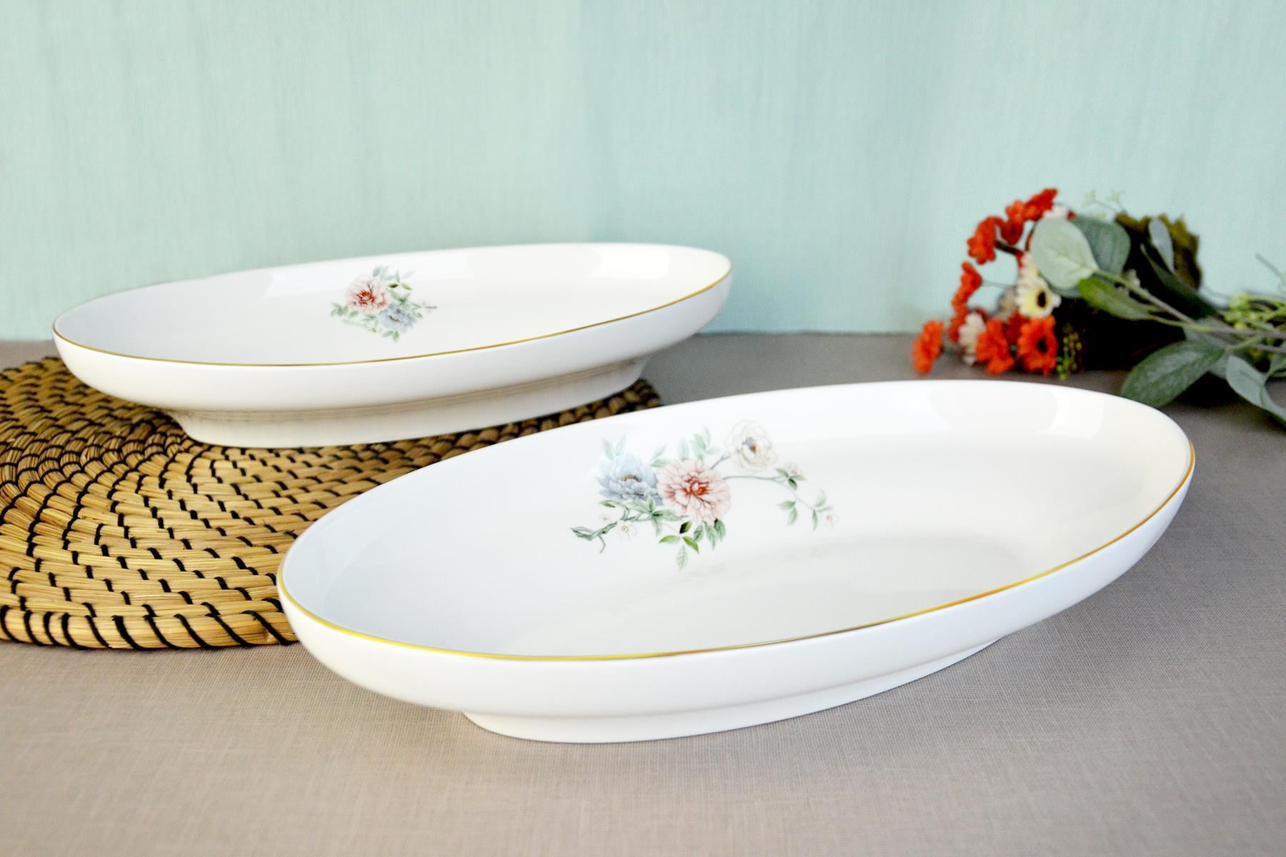 PAÇİ-CLODİA 2'Lİ ÇİÇEKLİ 32 CM DERİN SALATA KASESİ