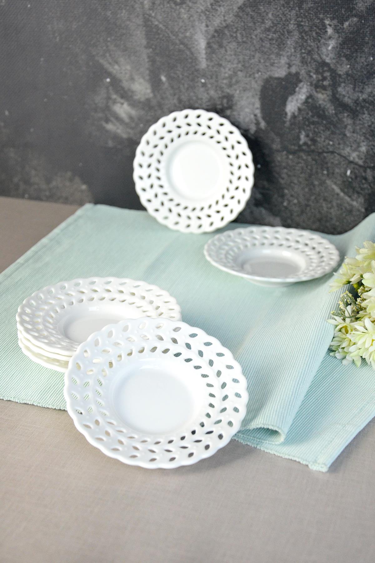 PAÇİ-DANTEL MOTİFLİ 72'Lİ ÇAY TABAĞI