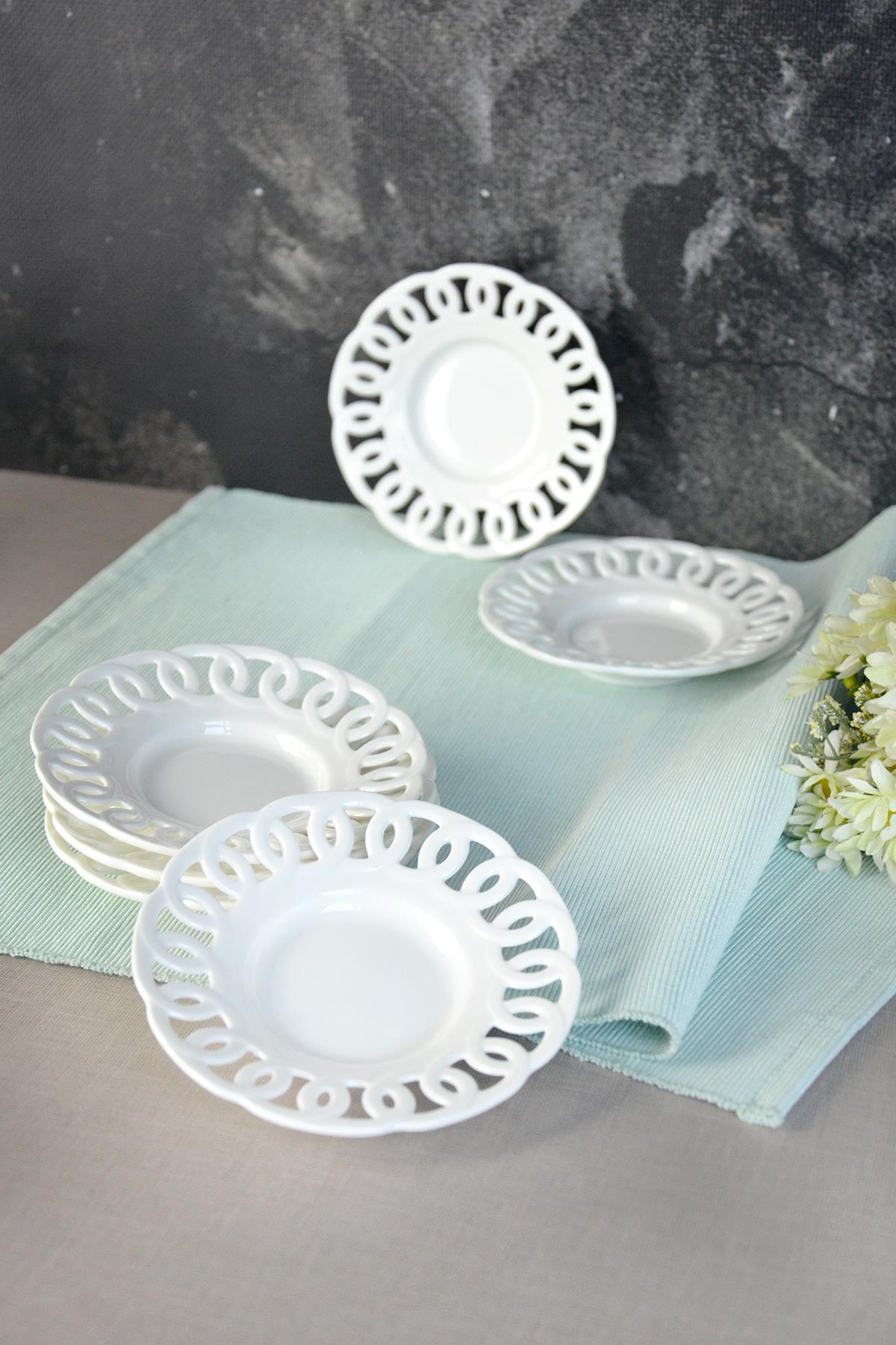 PAÇİ-DANTEL MOTİFLİ 72'Lİ ÇAY TABAĞI