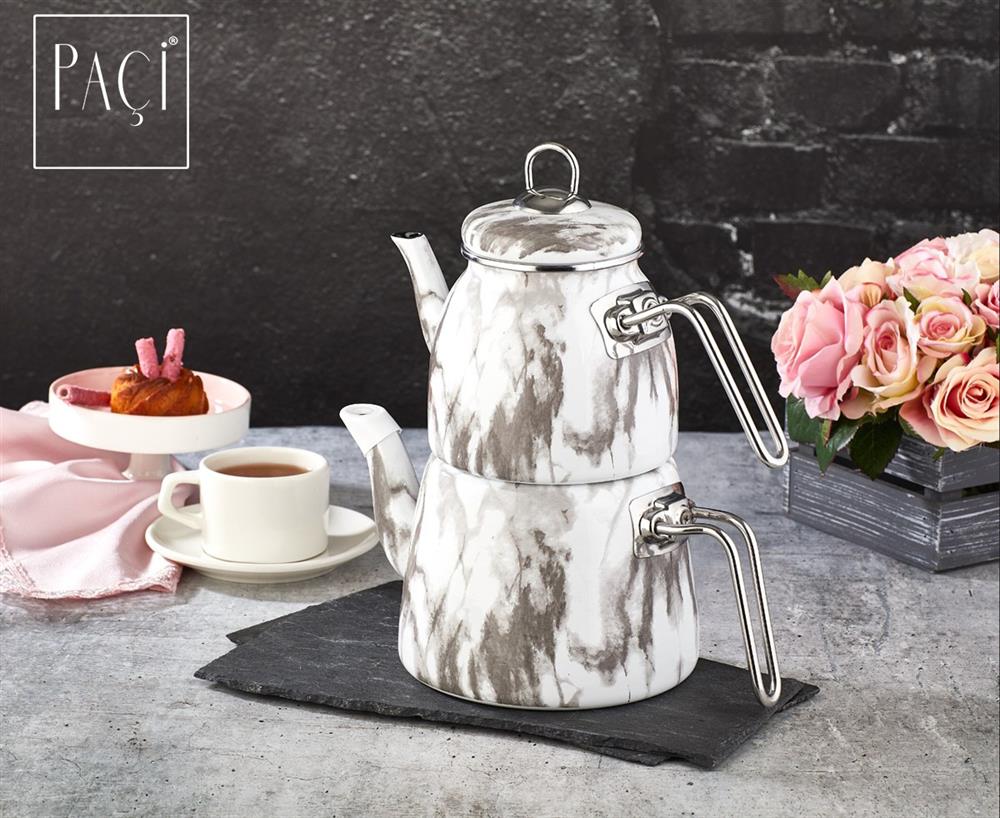 PAÇİ-ELİTE CLASS BEYAZ MERMER ÇAYDANLIK