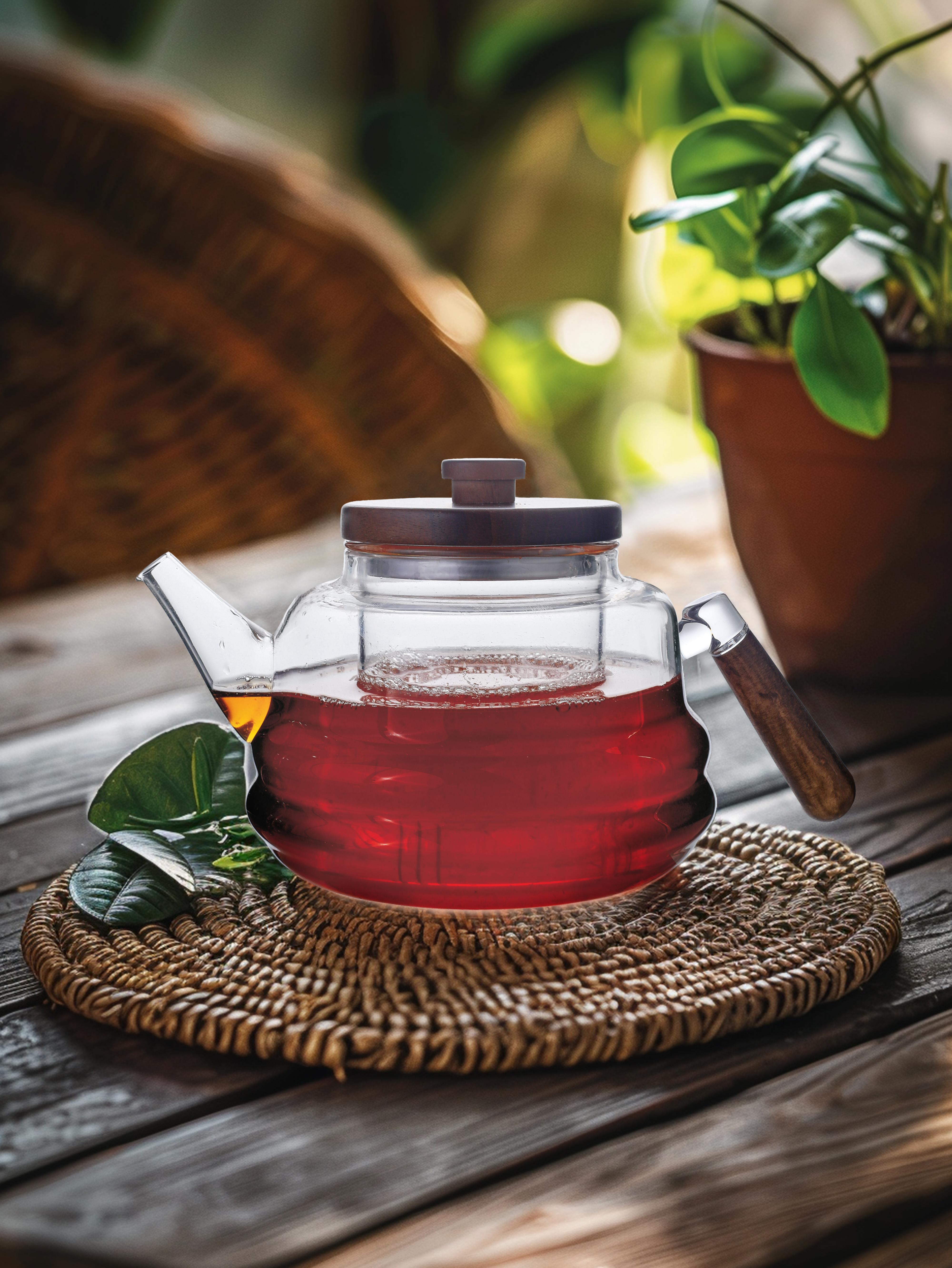 PAÇİ-ELLİE 1000 ML AKASYA KAPAKLI CAM DEMLİK