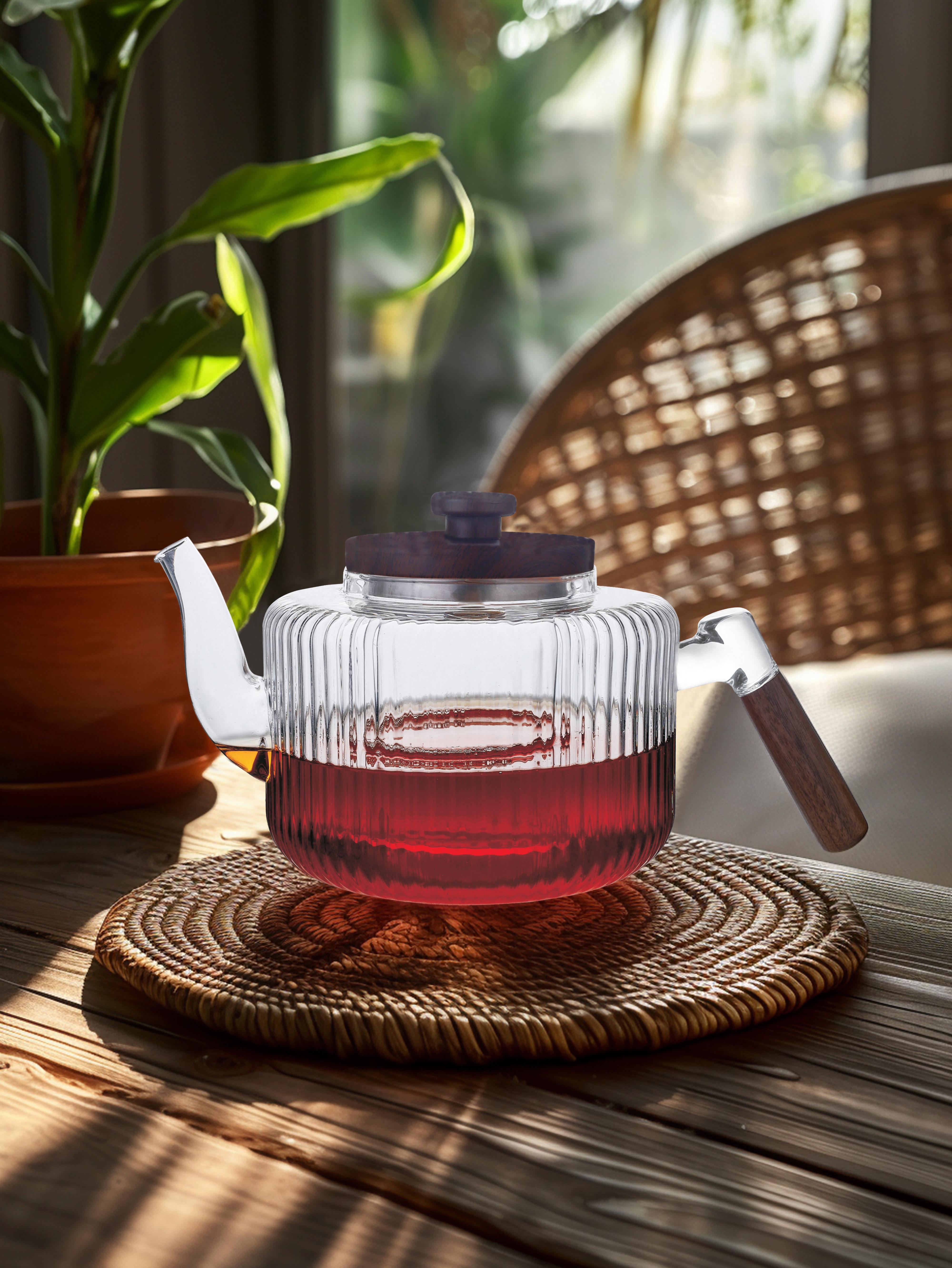 PAÇİ-ELLİE 1200 ML AKASYA KAPAKLI CAM DEMLİK