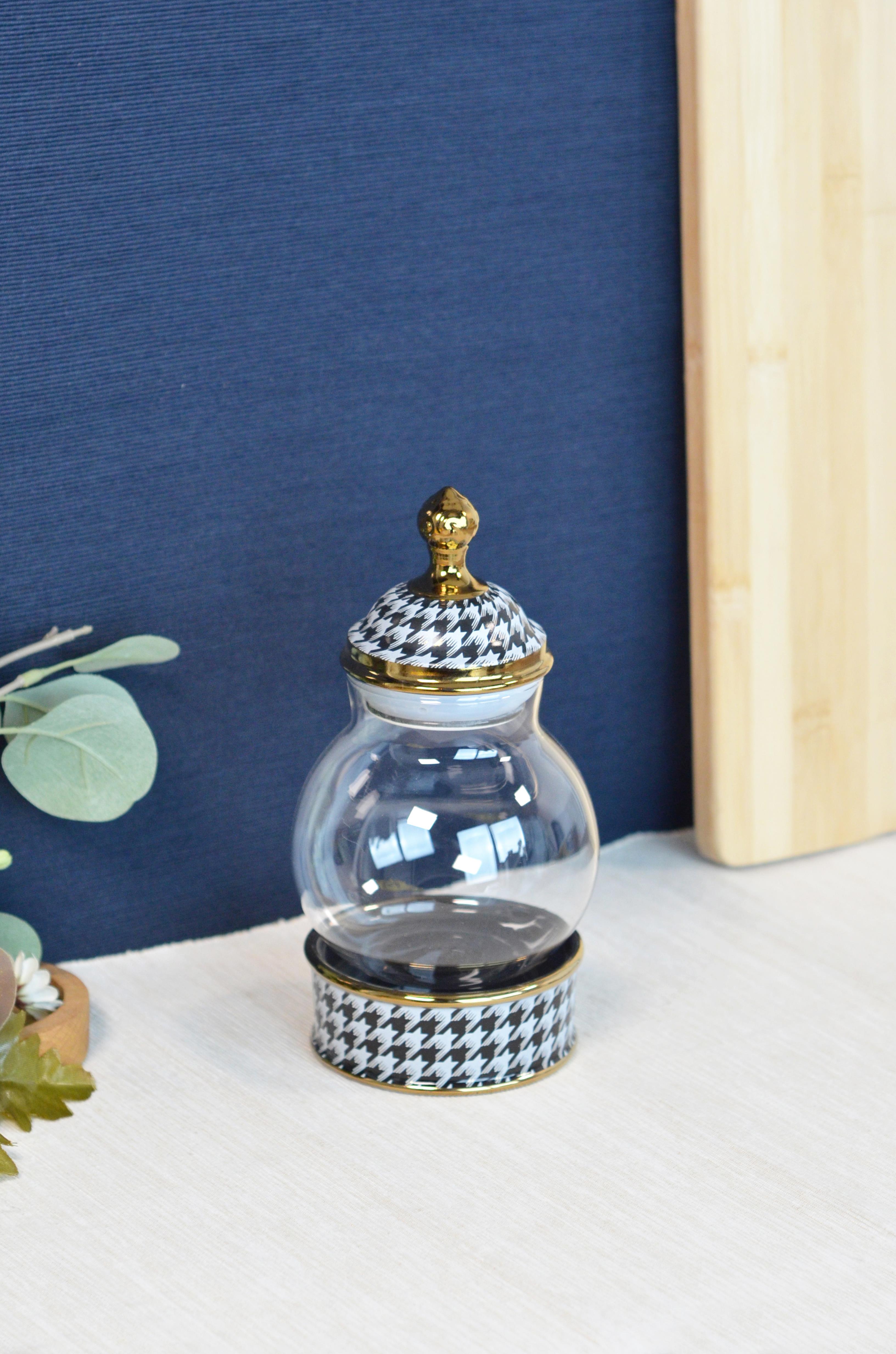 PAÇİ-LEO PORSELEN & CAM TEPELİ KAZAYAĞI KÜÇÜK KAVANOZ