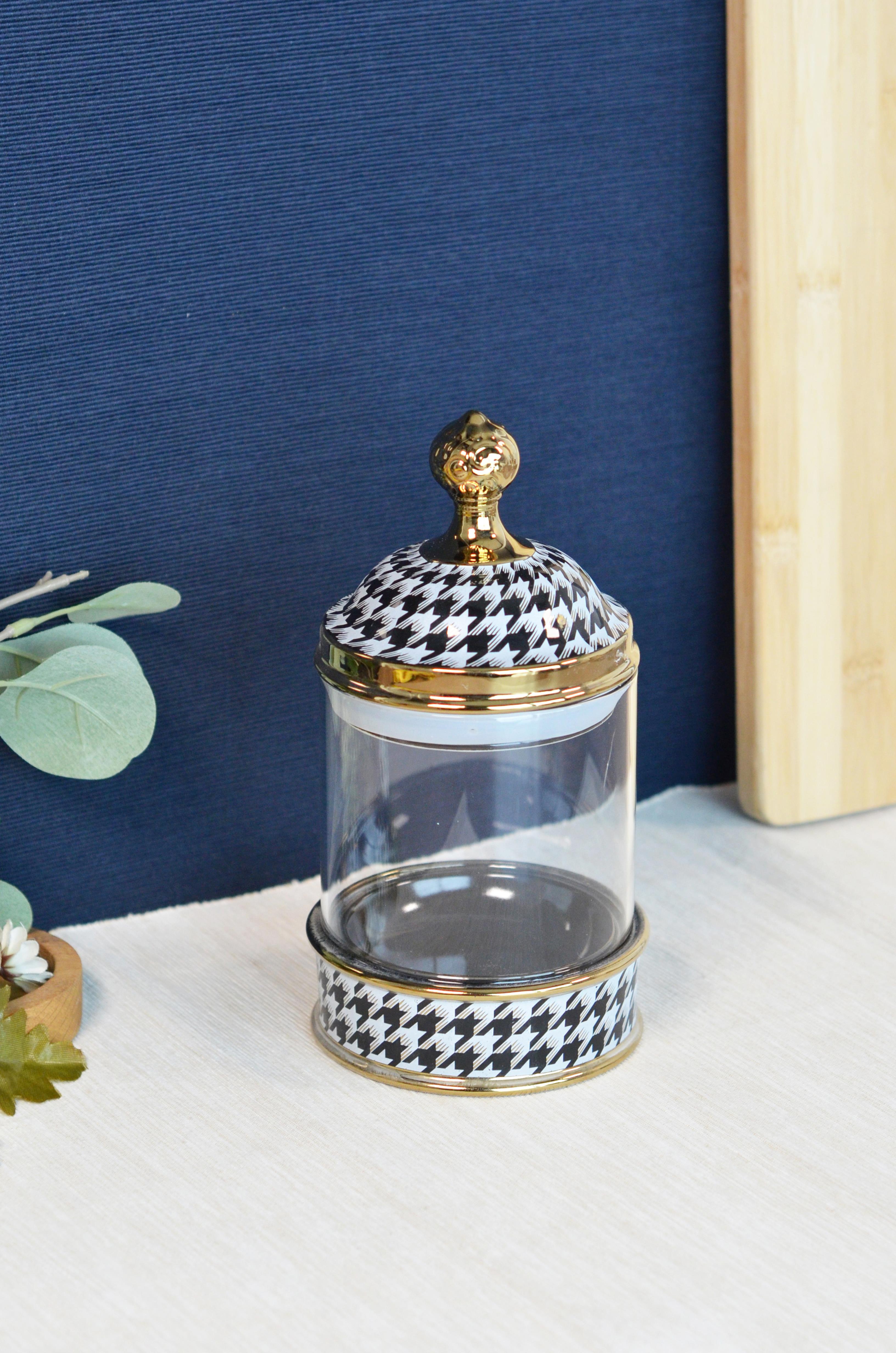 PAÇİ-LEO PORSELEN & CAM TEPELİ KAZAYAĞI KÜÇÜK KAVANOZ