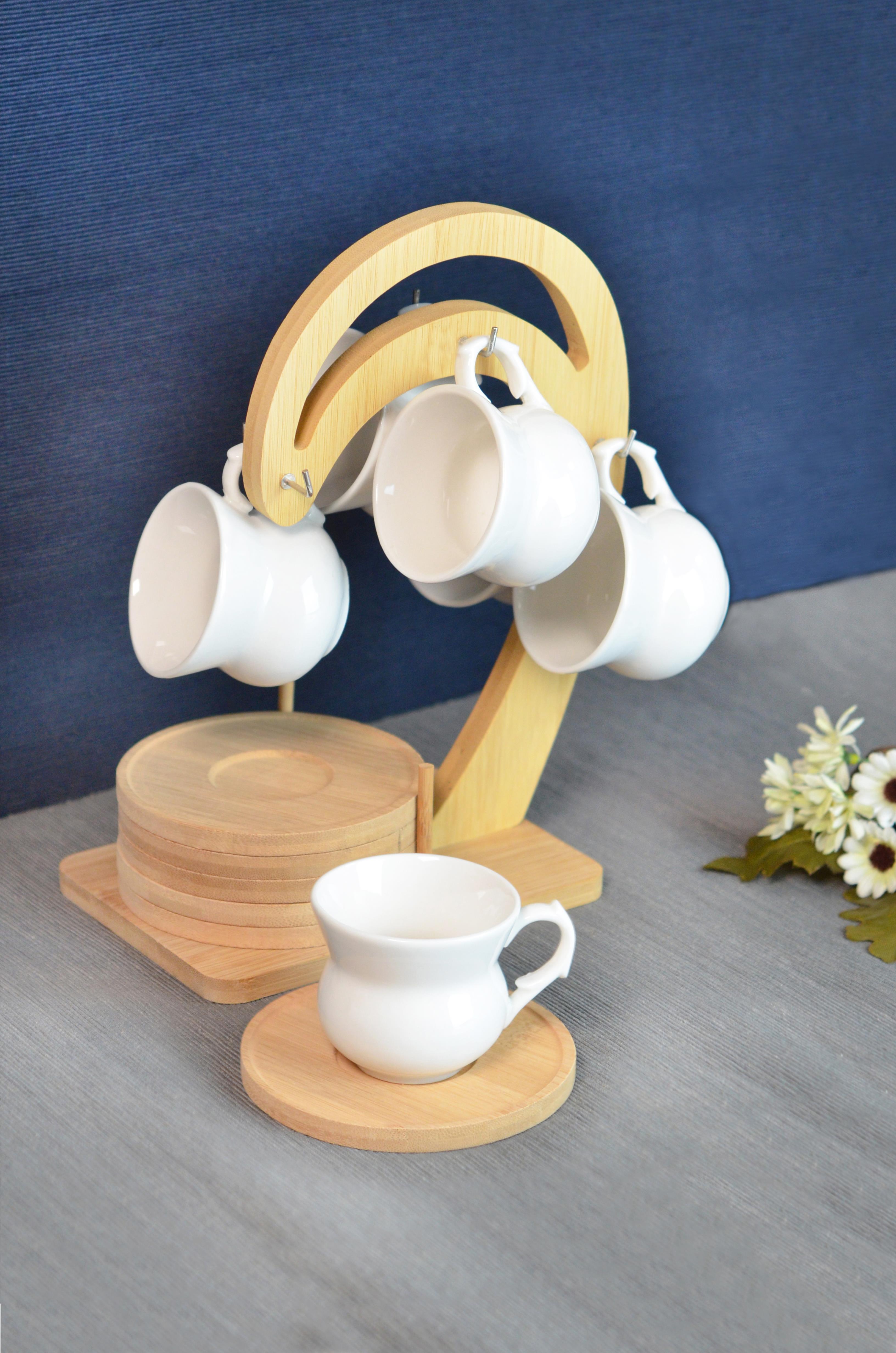 PAÇİ-LİNDA BAMBULU PORSELEN ASKILI KAHVE FİNCANI