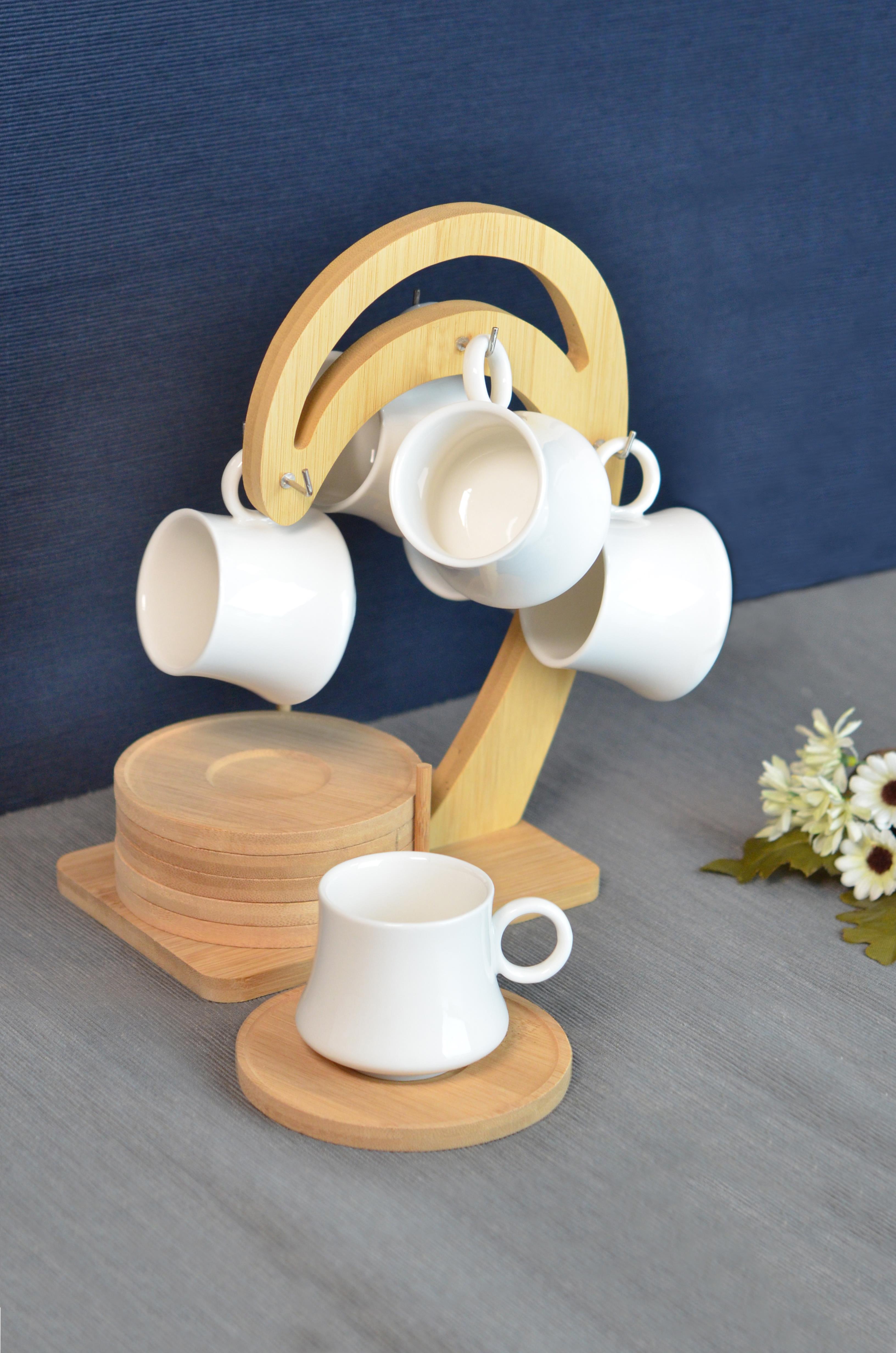 PAÇİ-LİNDA BAMBULU PORSELEN ASKILI KAHVE FİNCANI