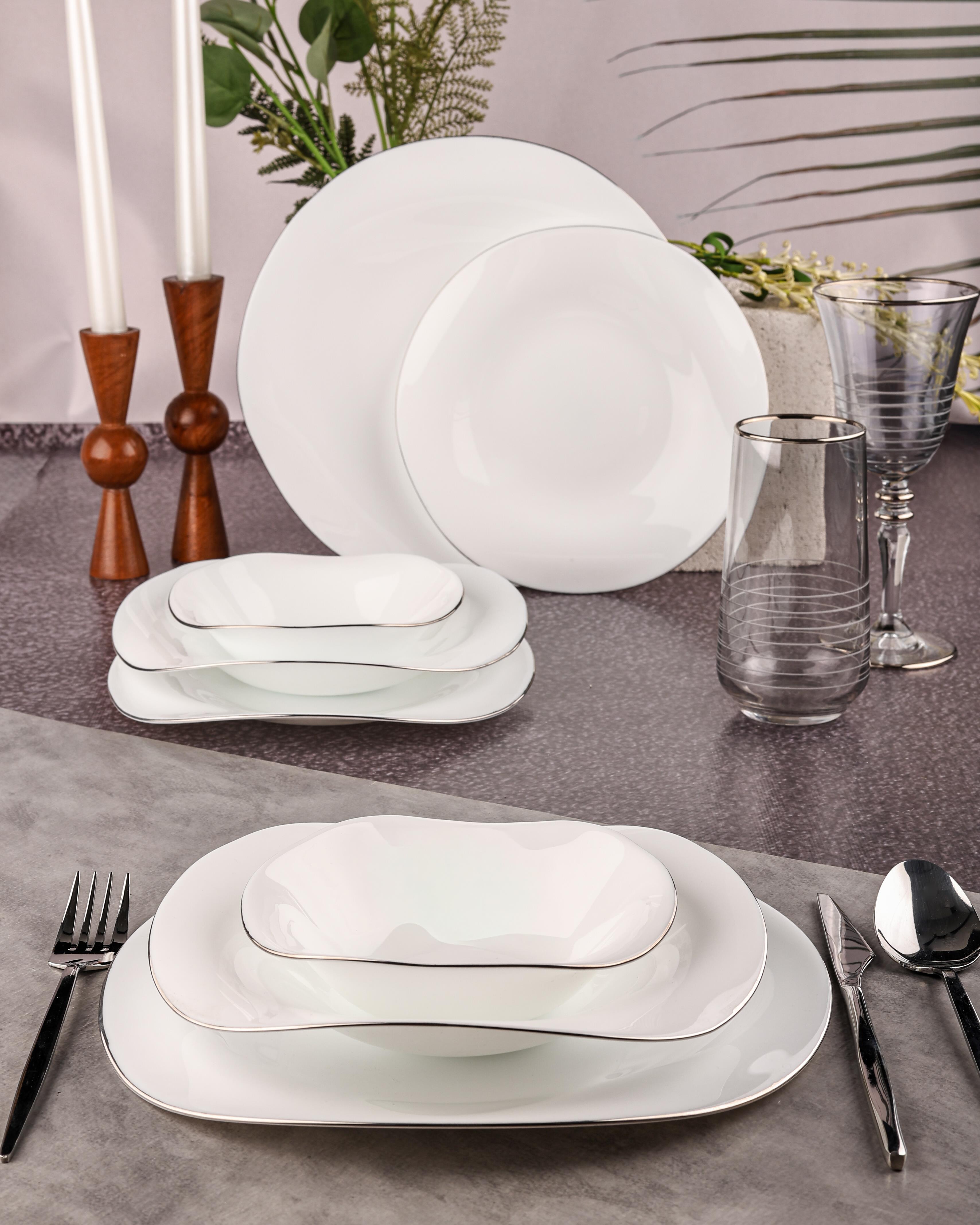 PAÇİ-LUMIERE SILVER OPAL 24 PARÇA YEMEK TAKIMI