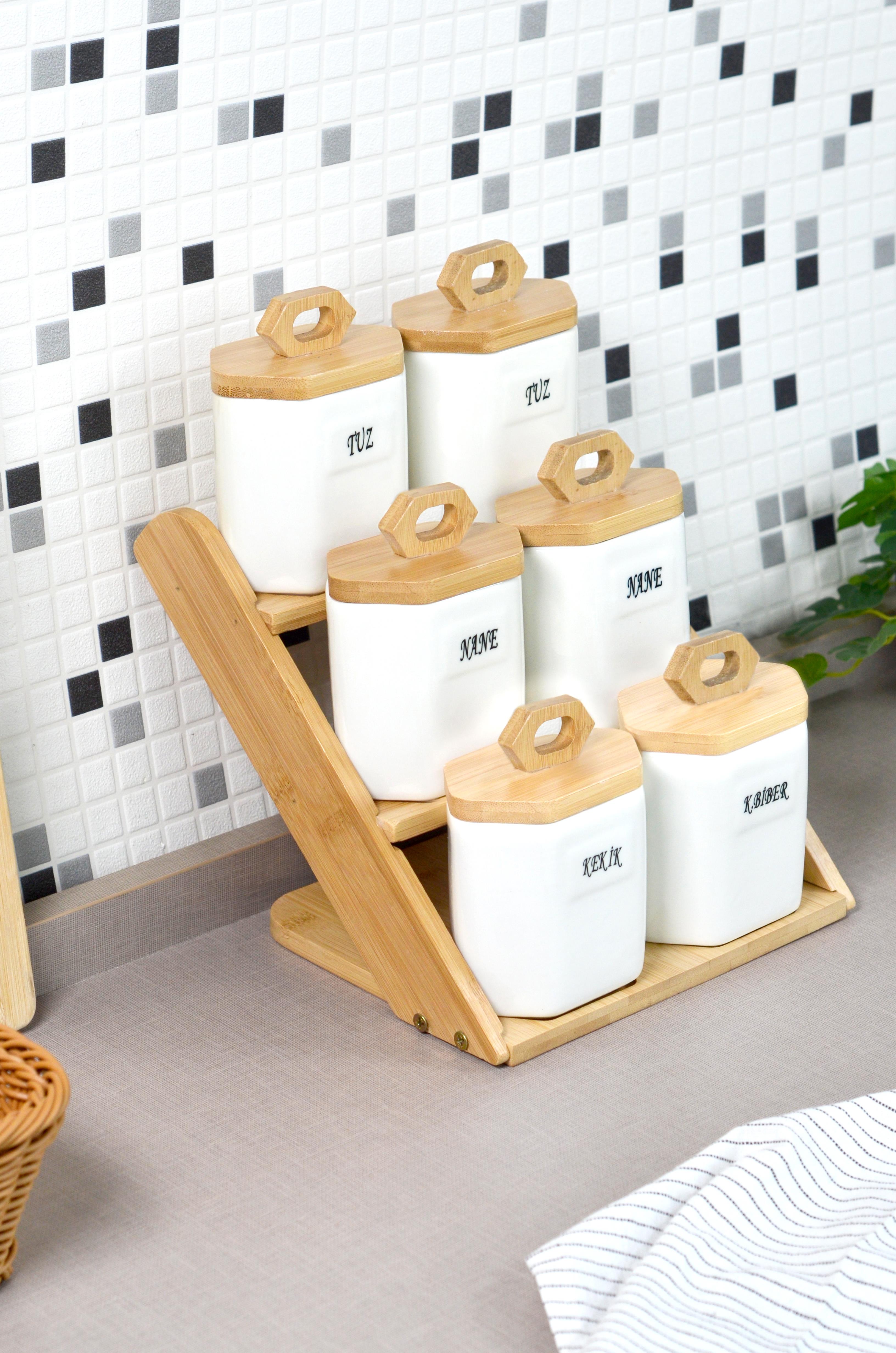 PAÇİ-MONA 6'LI STANDLI BAHARATLIK SETİ