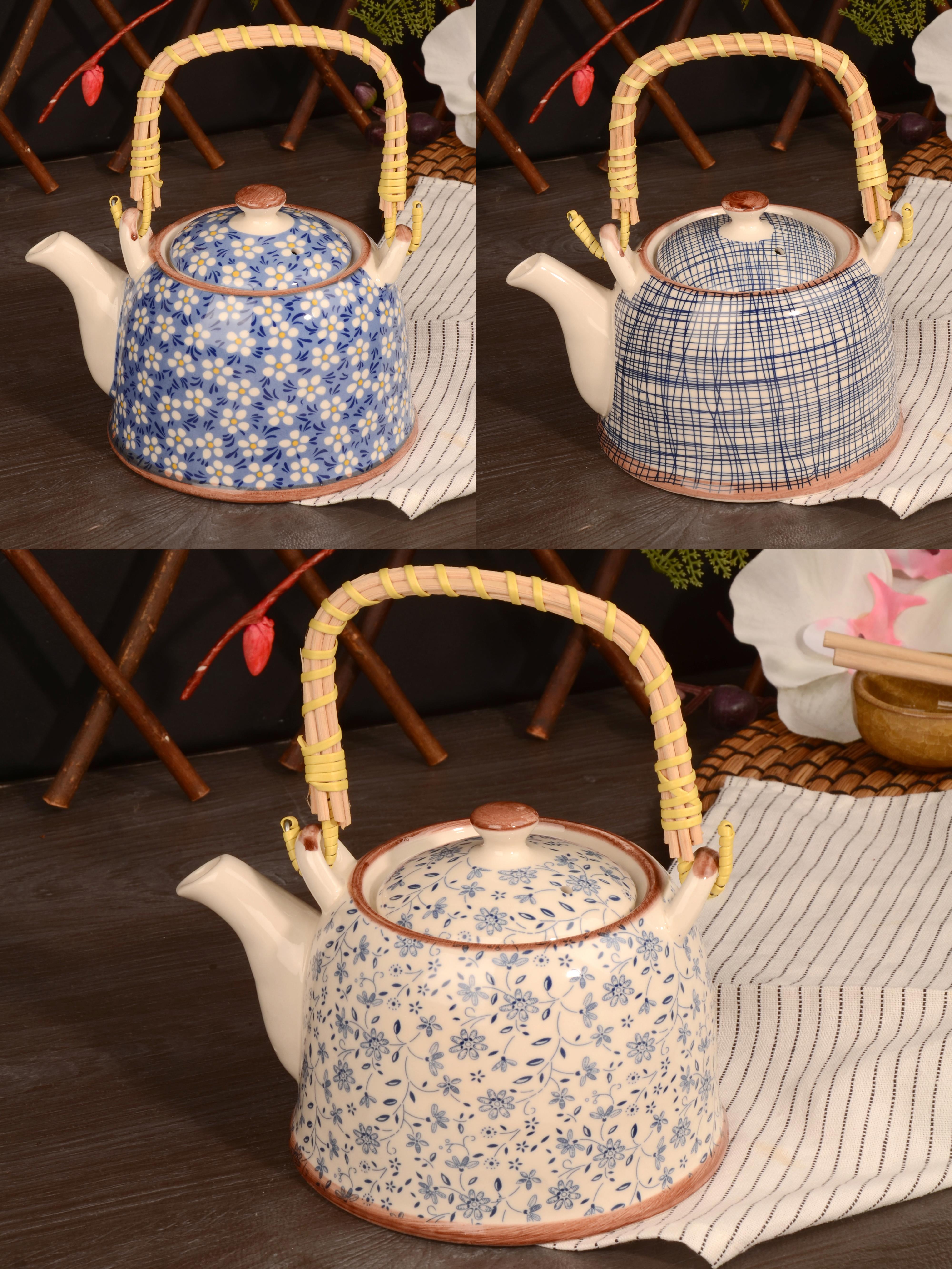 PAÇİ-MULAN 800 ML. BAMBU KULPLU ÇİNİ DESEN DEMLİK