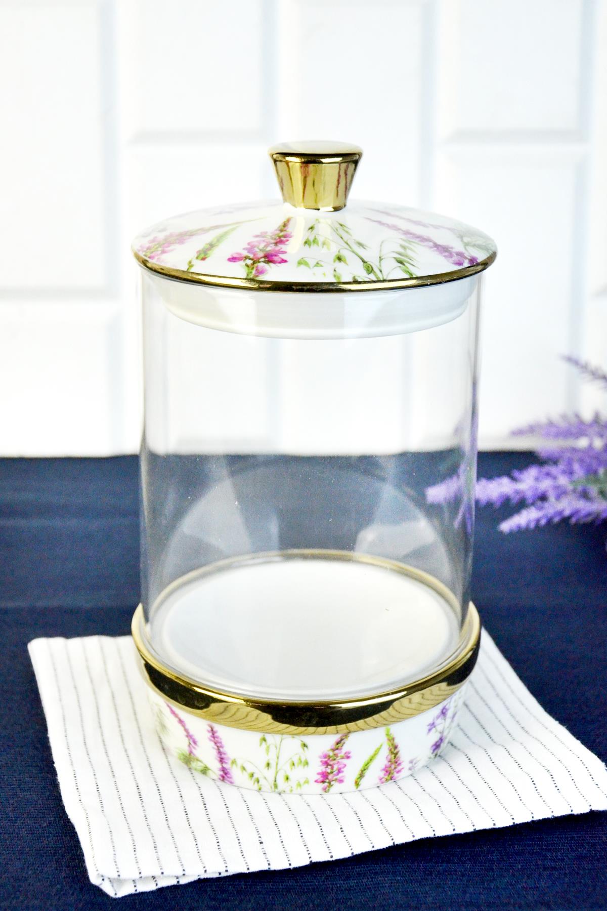 PAÇİ-POR&CAM ÇİÇEKLİ BÜYÜK BOY KAVANOZ