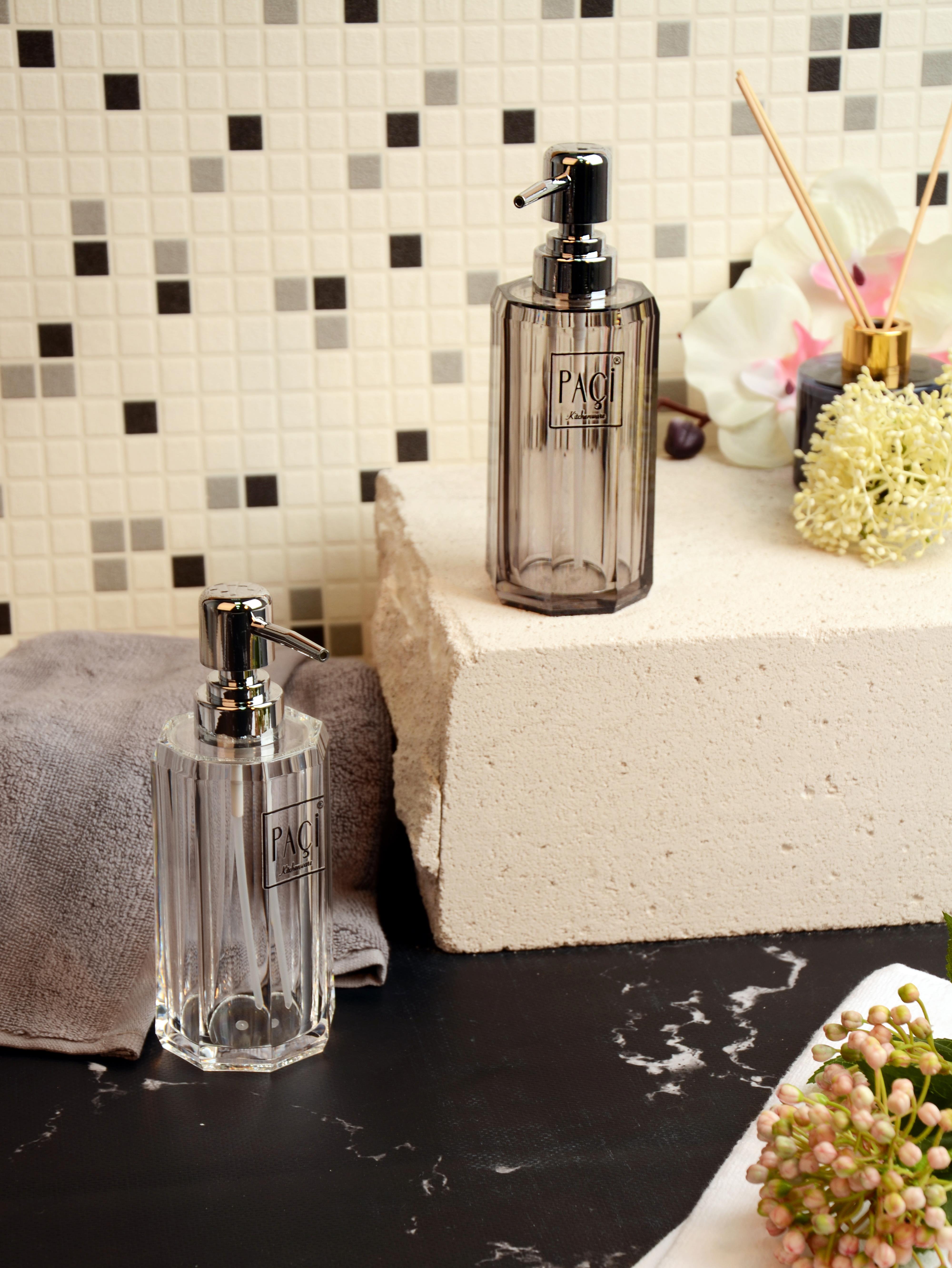 PAÇİ-ŞEFFAF AKRİLİK KRİSTAL SIVI SABUNLUK