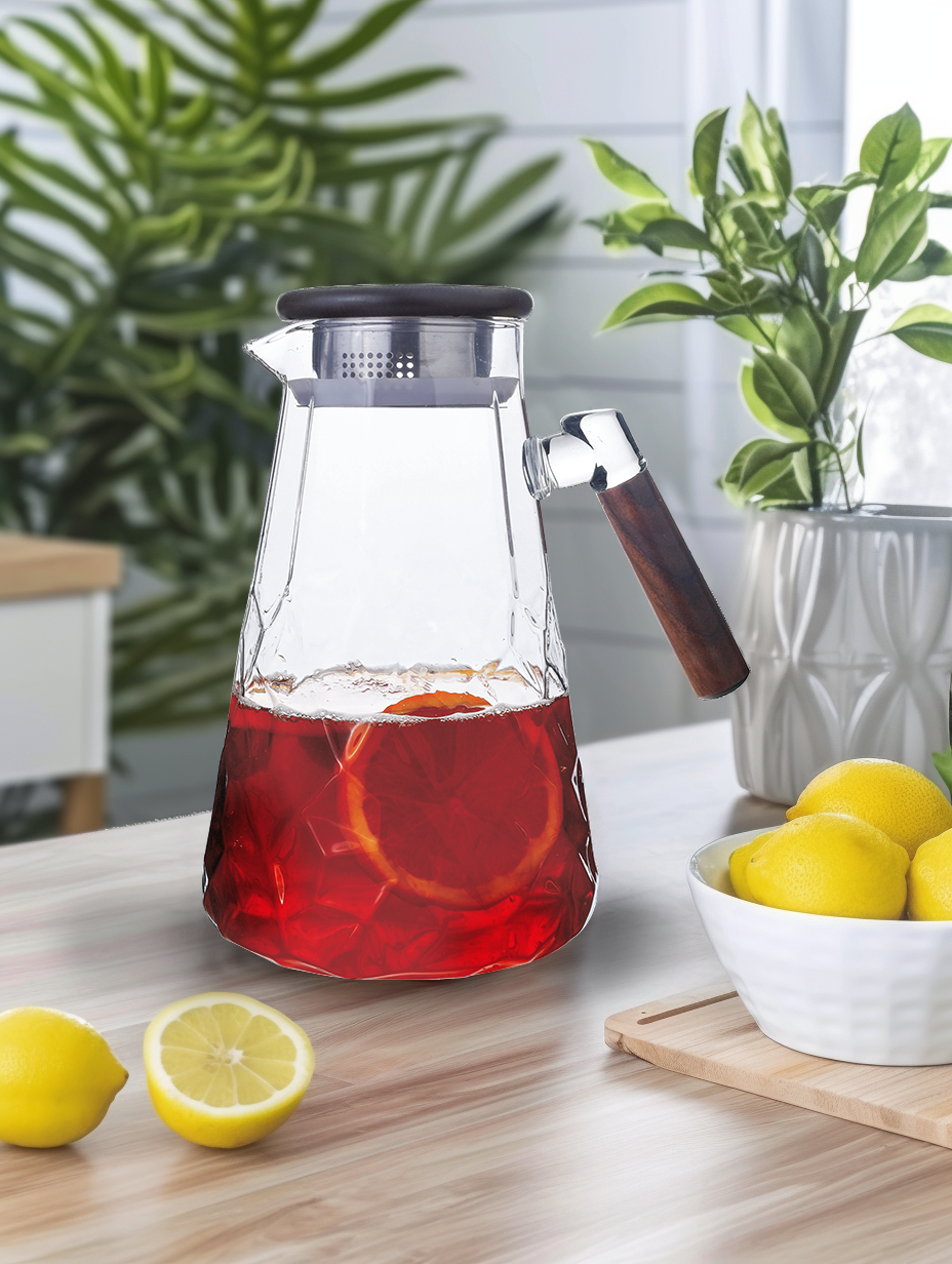 PAÇİ-TOUCH 1800 ML AKASYA KAPAKLI CAM SÜRAHİ