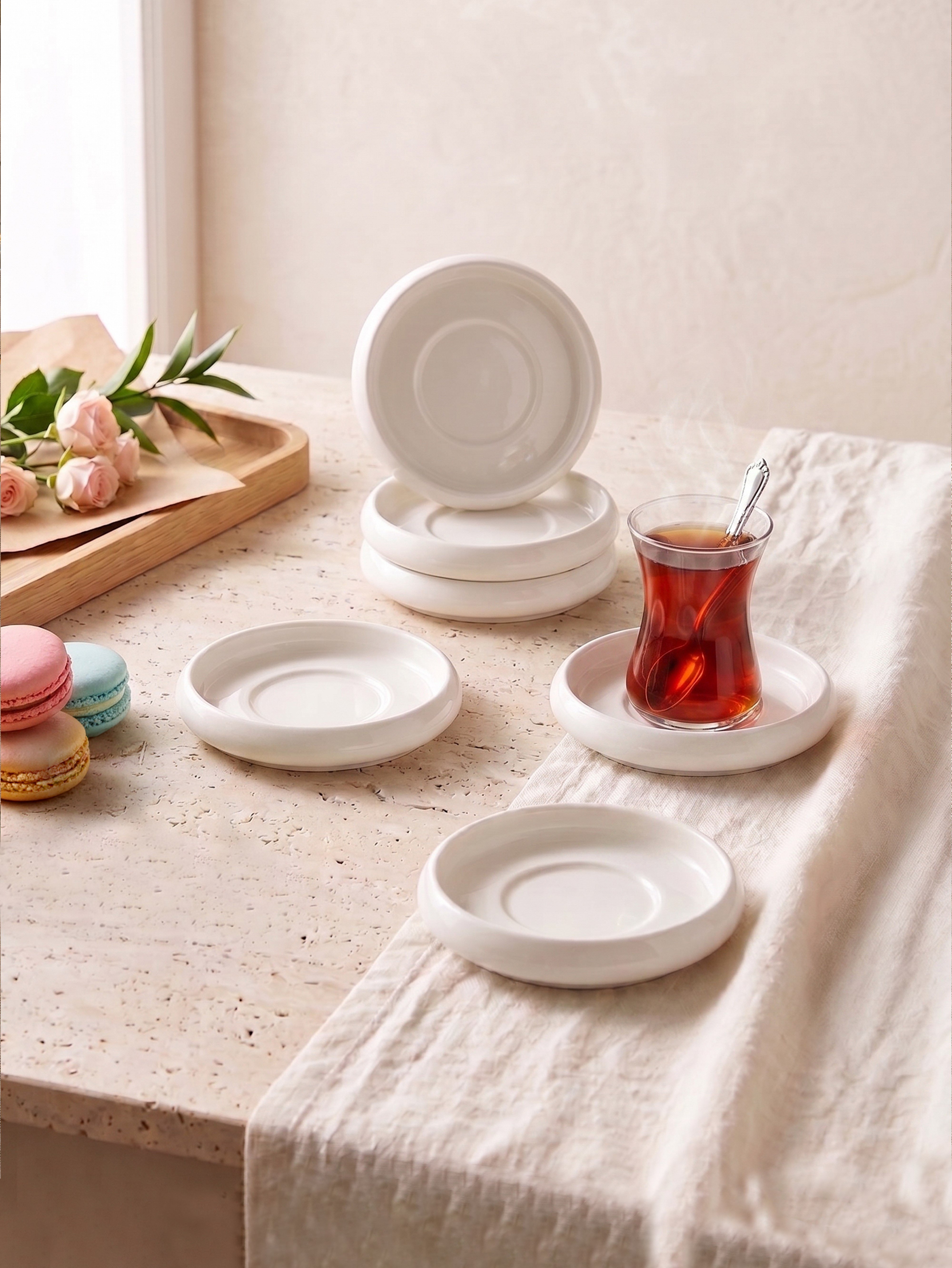 PAÇİ-VICTUS 6'LI 11.5 CM ÇAY TABAĞI SETİ