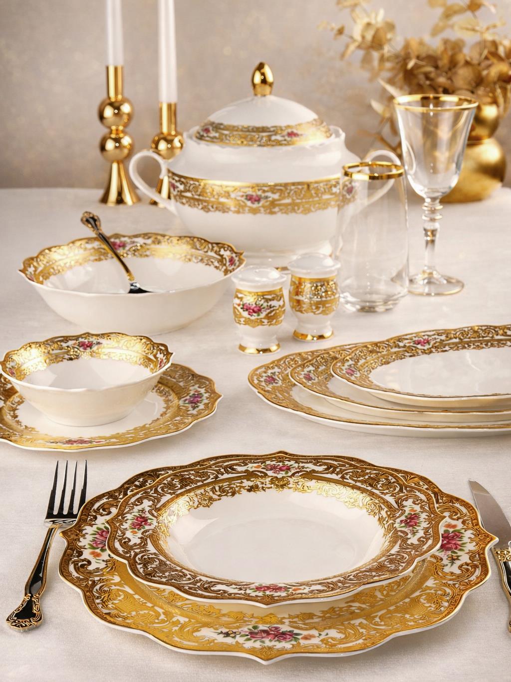 ROYAL CHARME-CAMILLA 60 PARÇA 24 K ALTIN YEMEK TAKIMI