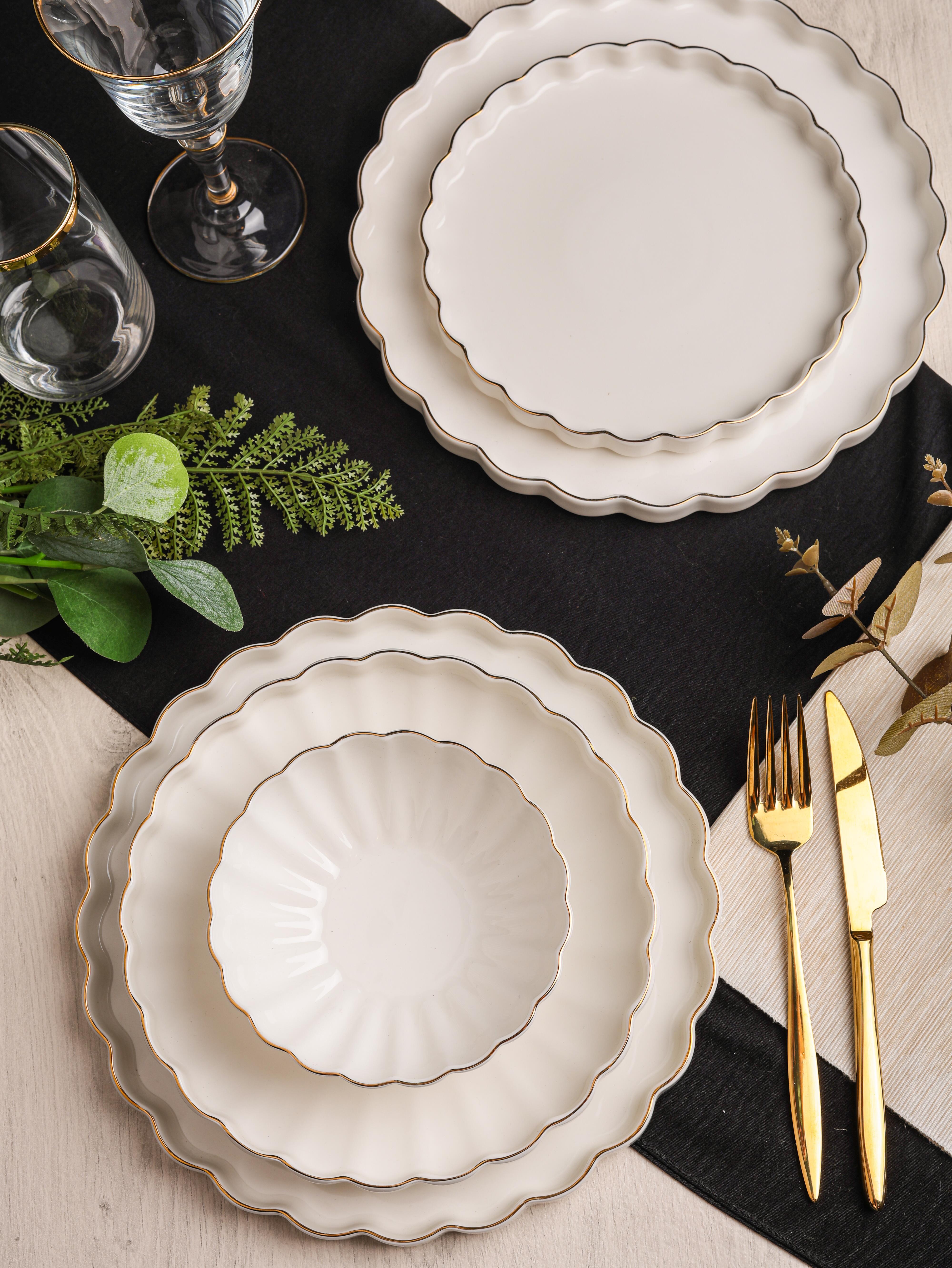 ROYAL CHARME-FLORİA GOLD 24 PARÇA YEMEK TAKIMI