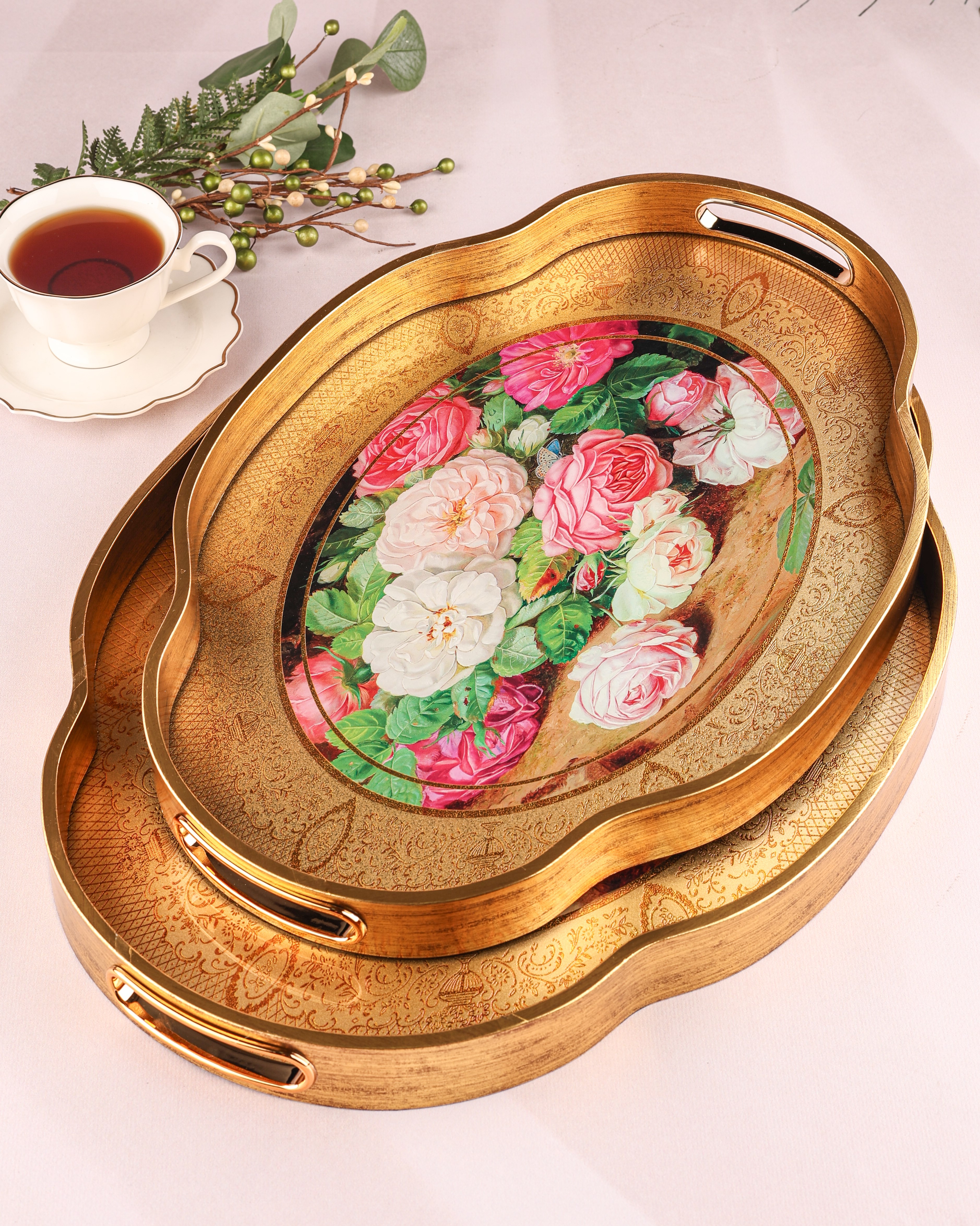 ROYAL CHARME-LOREN 2'Lİ DEKORATİF TEPSİ