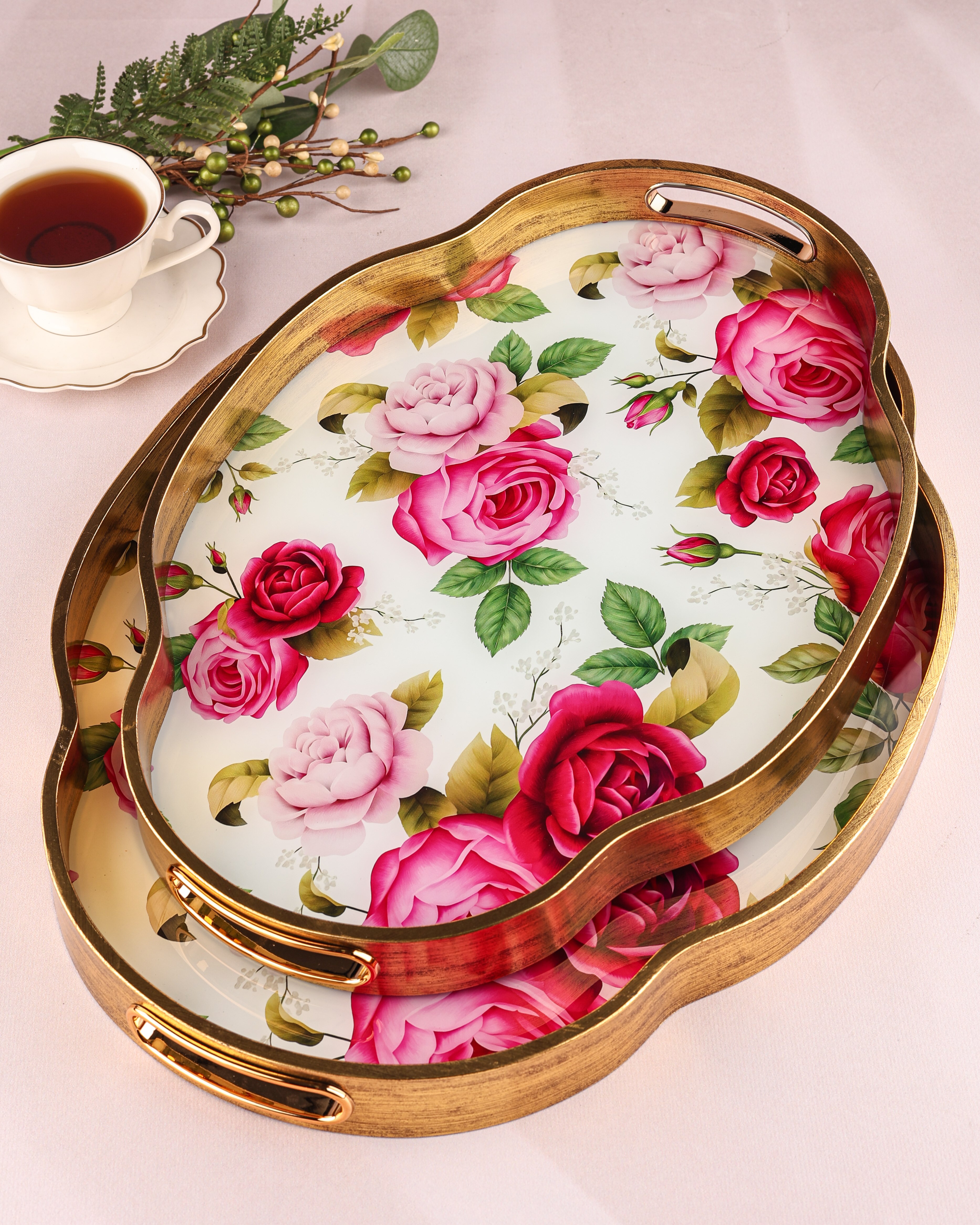 ROYAL CHARME-LOREN 2'Lİ DEKORATİF TEPSİ