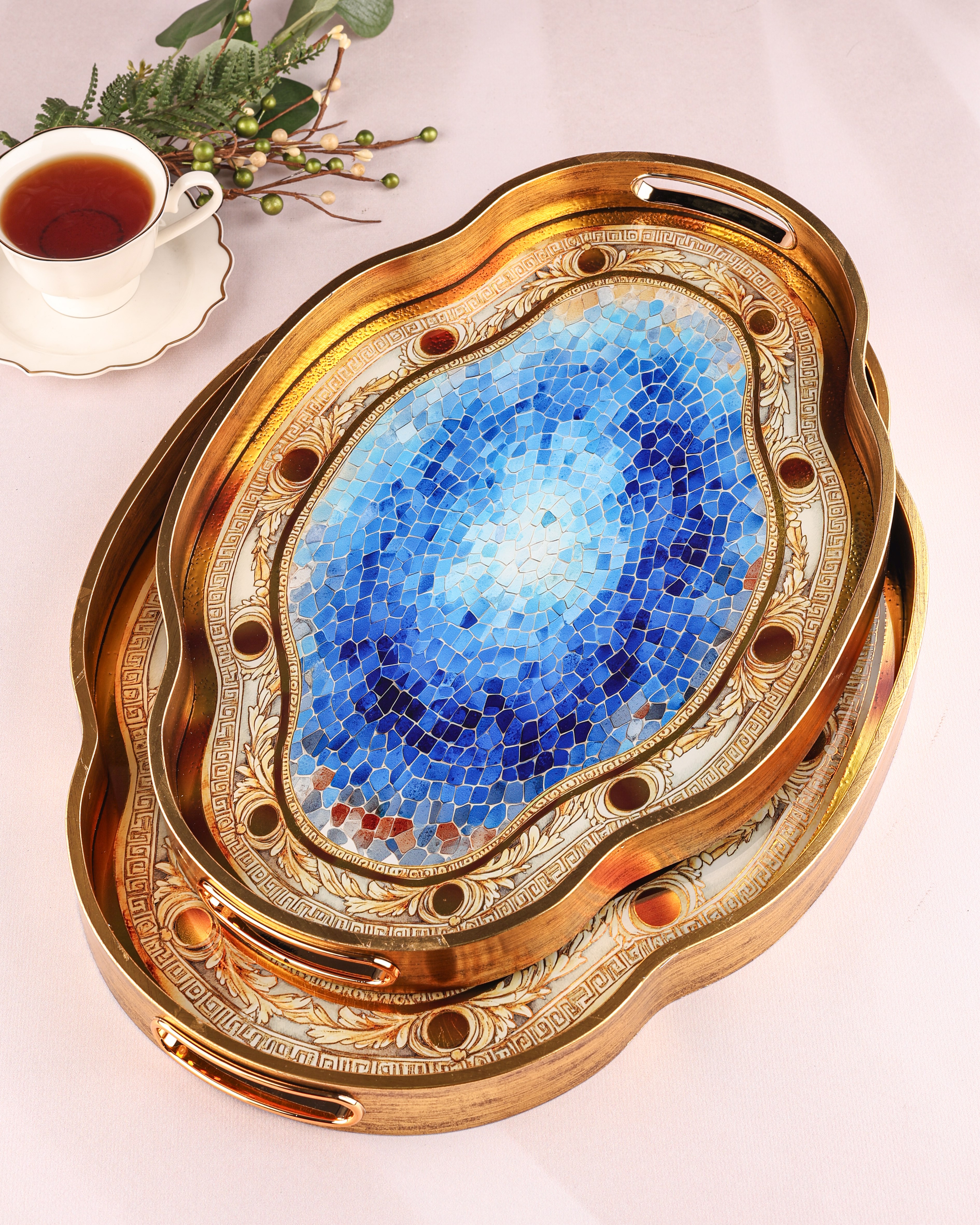 ROYAL CHARME-LOREN 2'Lİ DEKORATİF TEPSİ