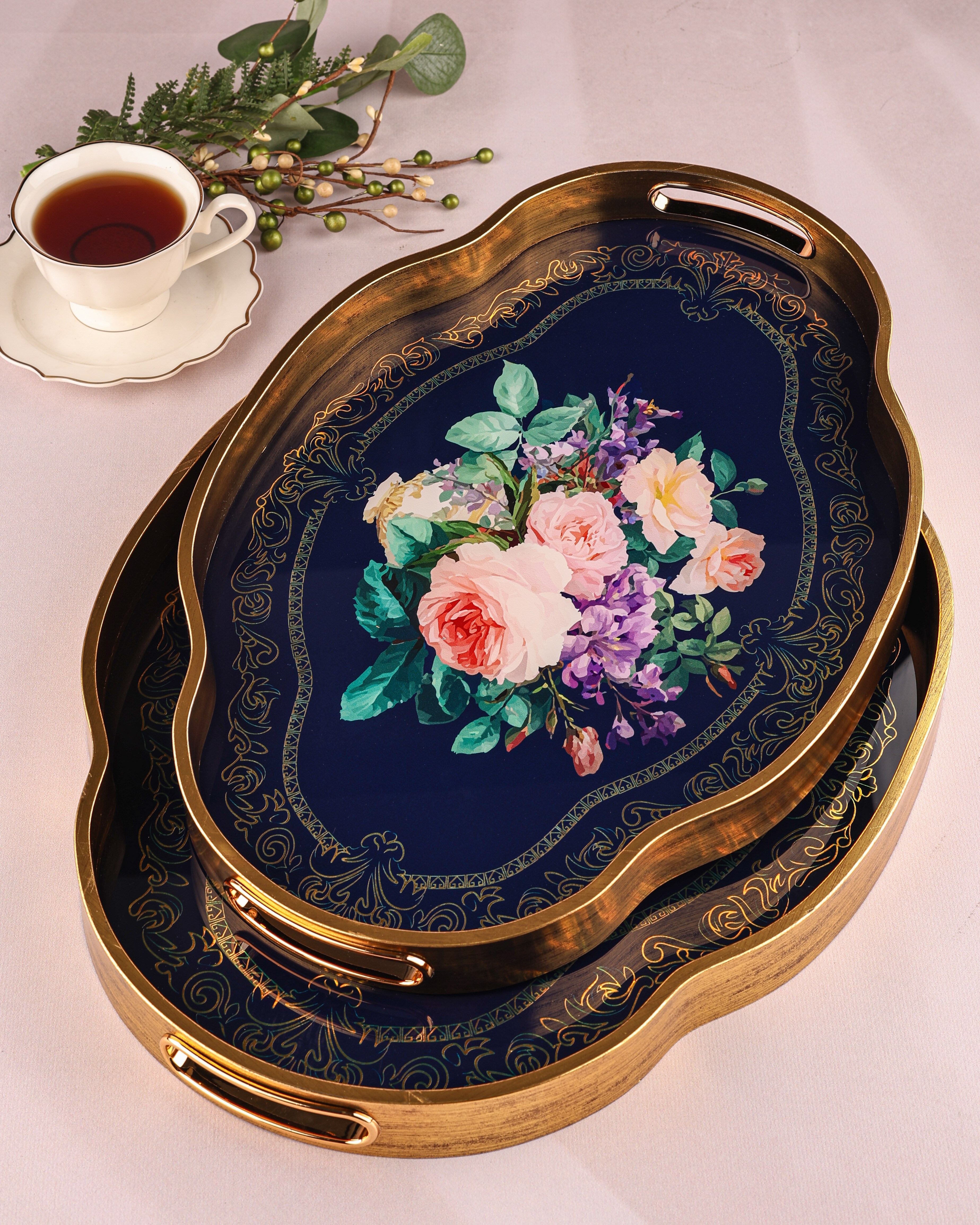 ROYAL CHARME-LOREN 2'Lİ DEKORATİF TEPSİ