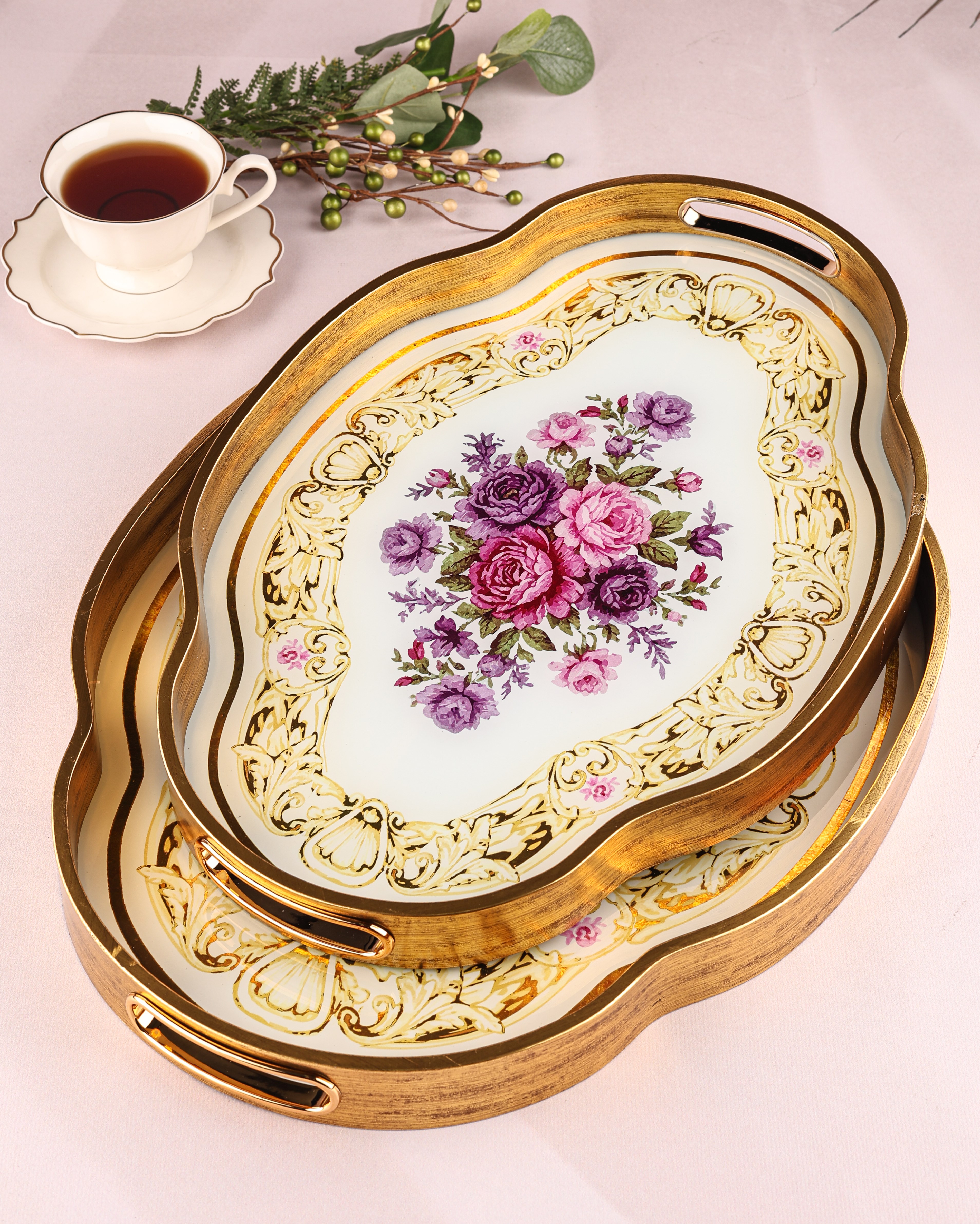 ROYAL CHARME-LOREN 2'Lİ DEKORATİF TEPSİ