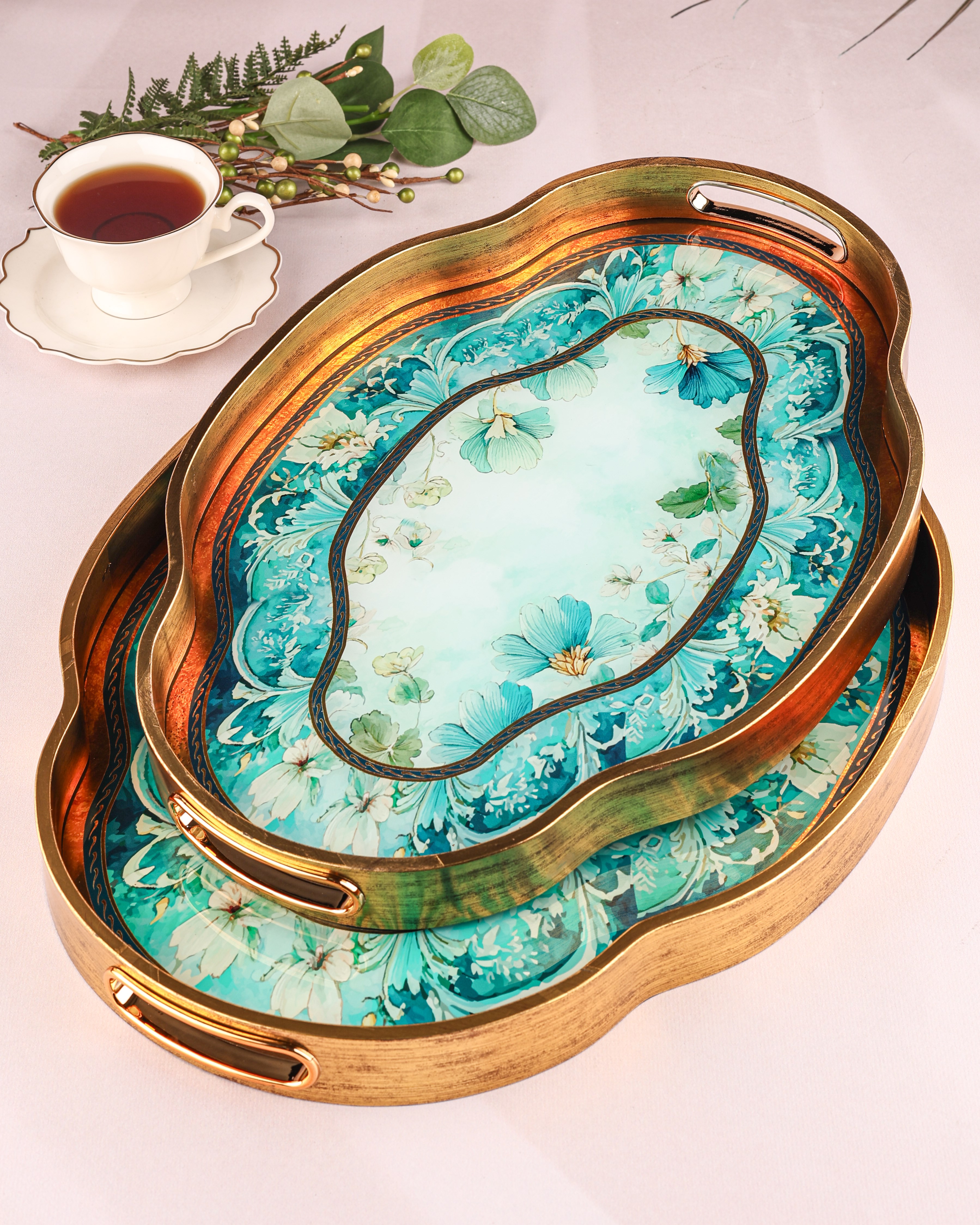 ROYAL CHARME-LOREN 2'Lİ DEKORATİF TEPSİ