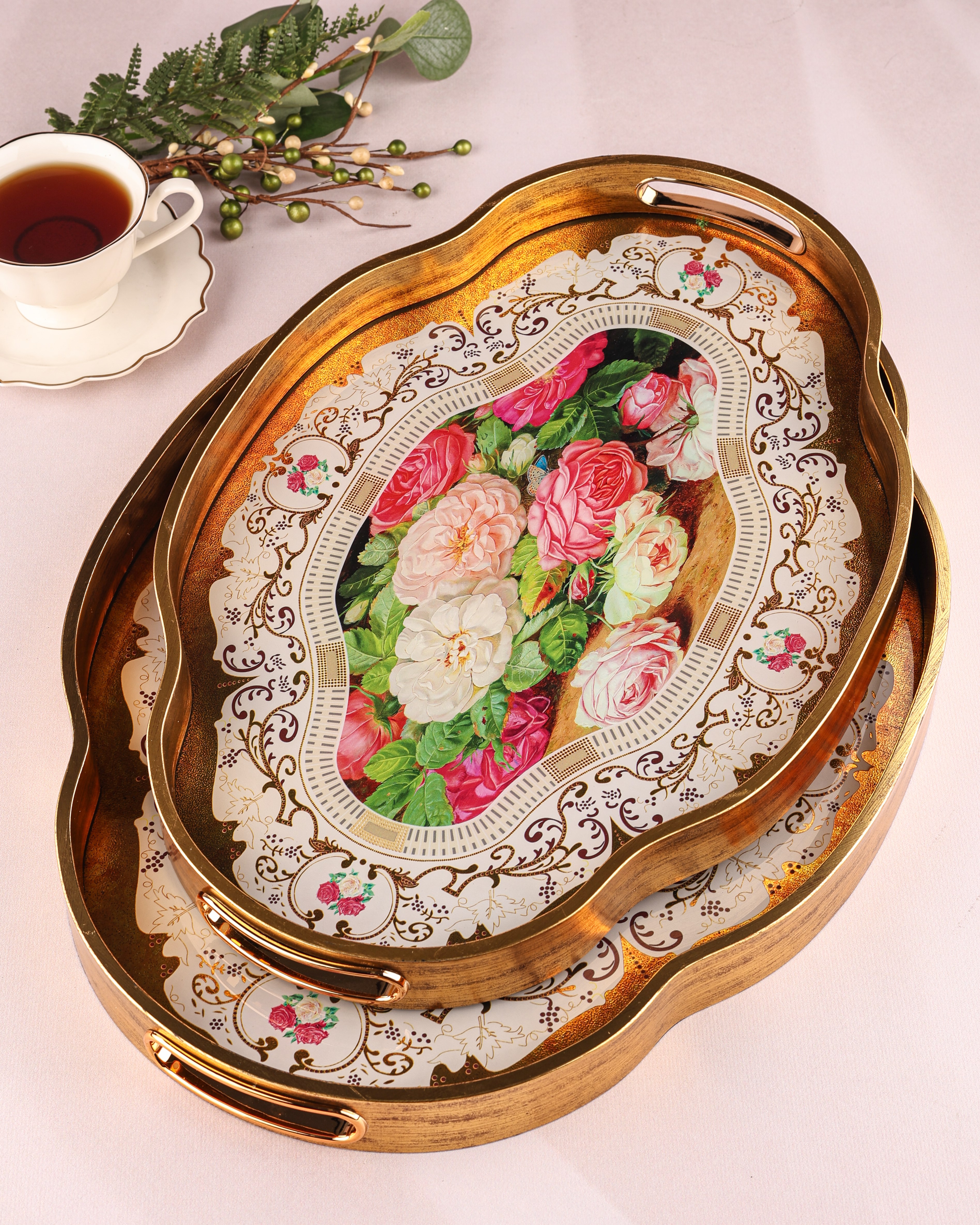 ROYAL CHARME-LOREN 2'Lİ DEKORATİF TEPSİ