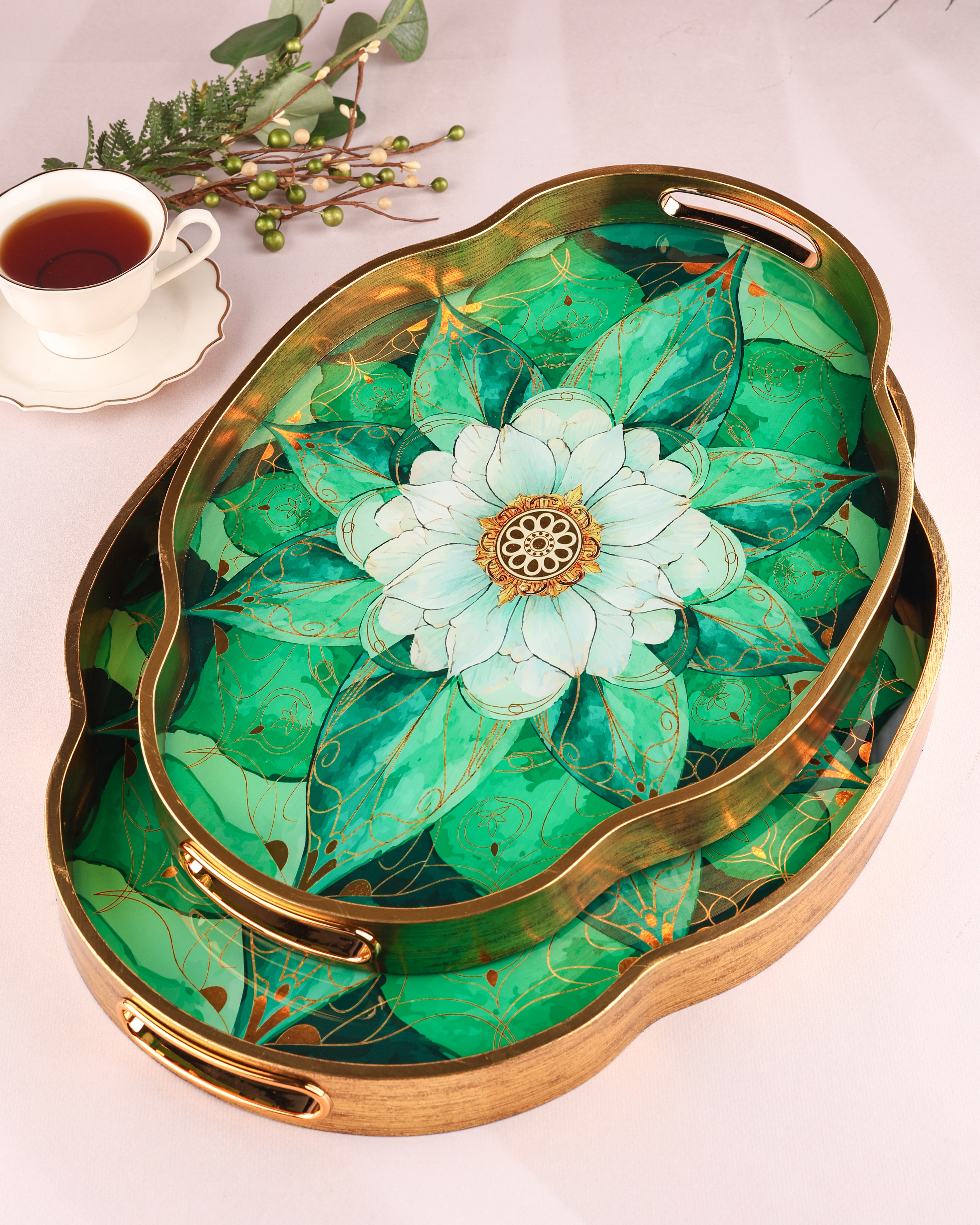 ROYAL CHARME-LOREN 2'Lİ DEKORATİF TEPSİ