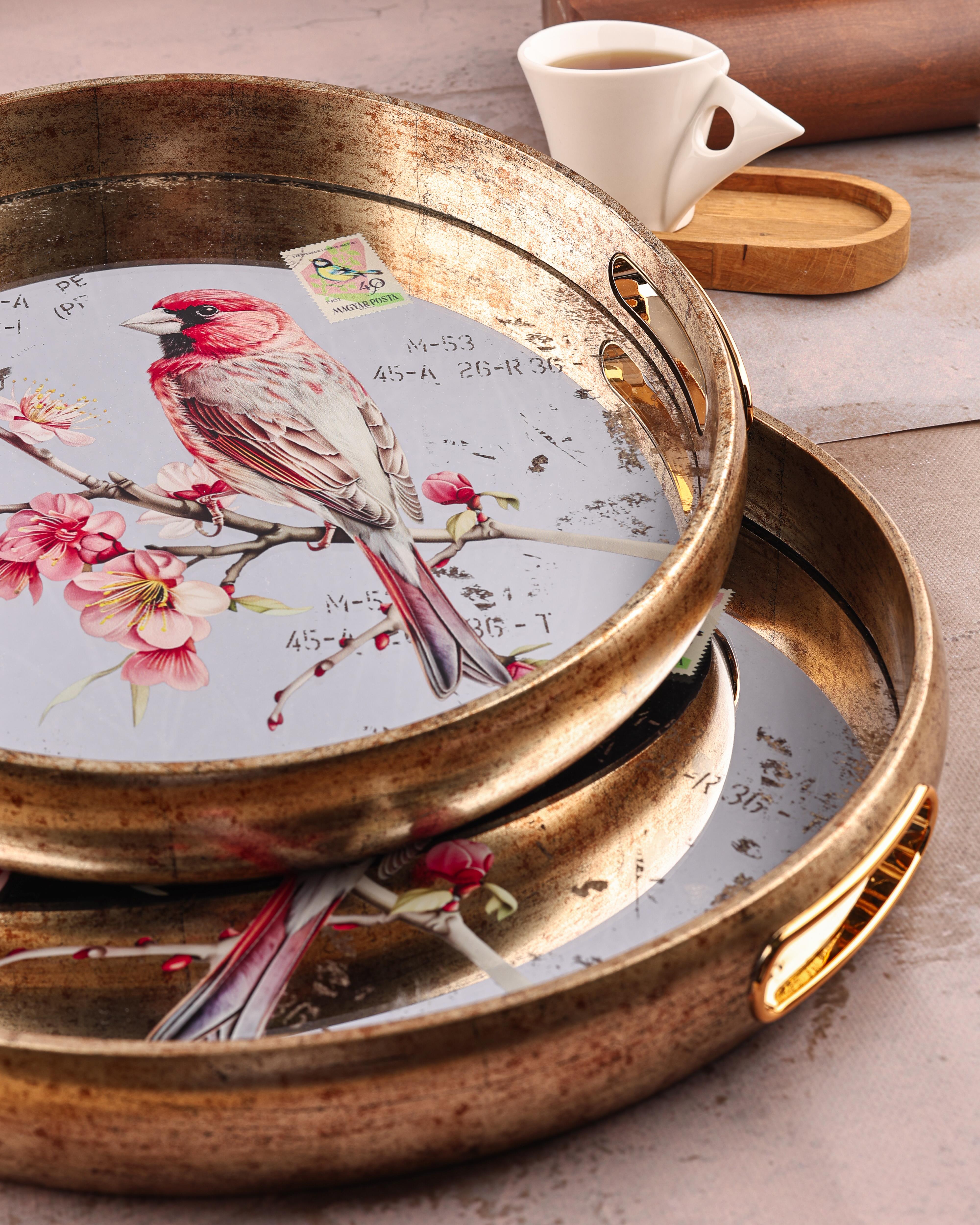 ROYAL CHARME-OLIA 2'Lİ AYNALI DEKORATİF TEPSİ